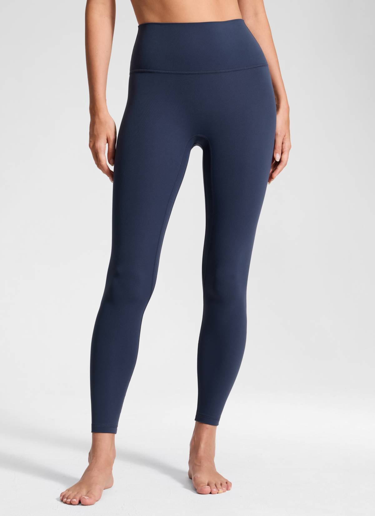 CRZ YOGA Quần legging yoga cạp cao dành cho nữ, không đường may phía trước, kiểu " Butterluxe ", chiều dài 25 inch, màu Club Blue