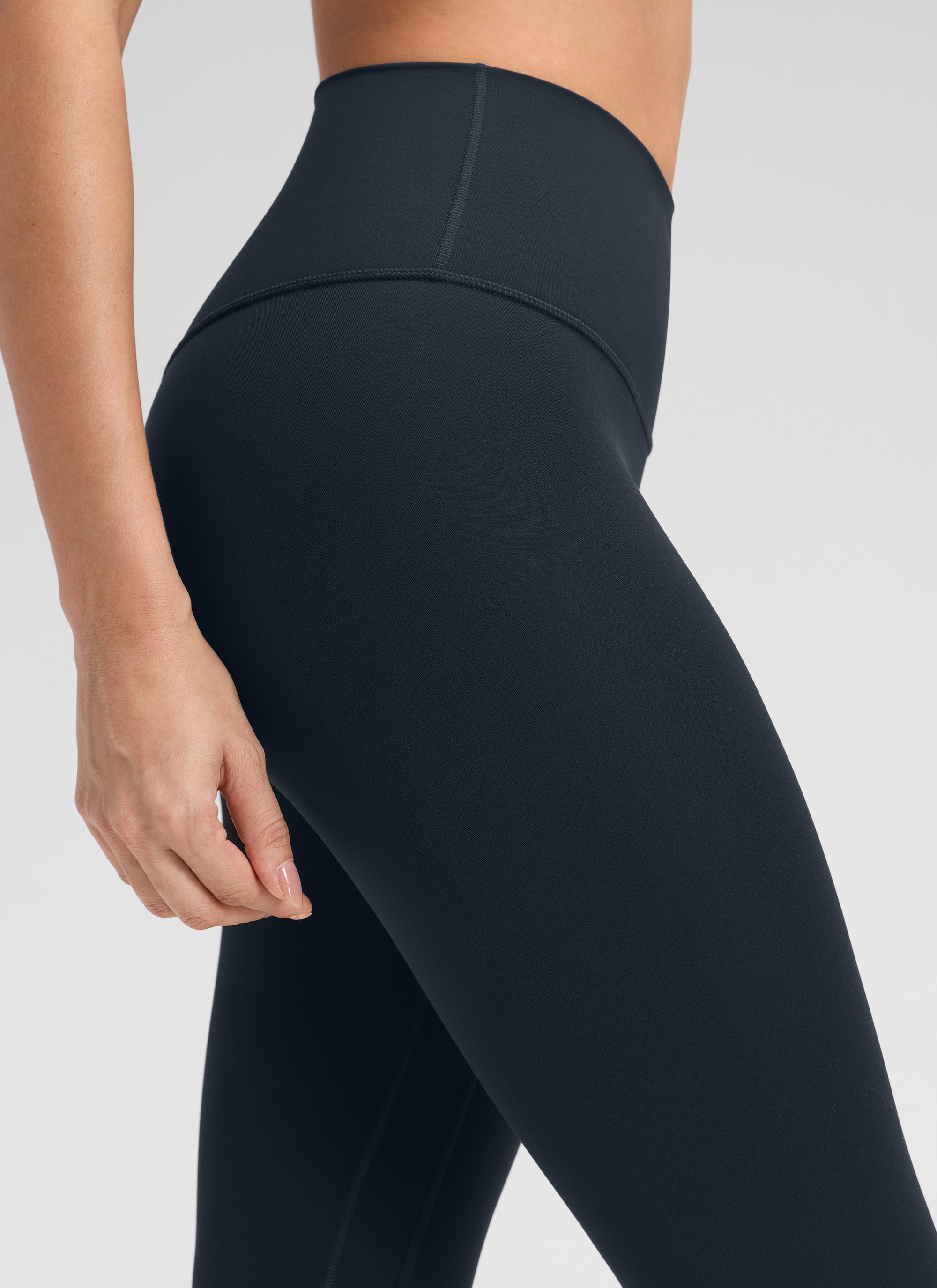 CRZ YOGA Quần legging yoga cao cạp dành cho nữ " Butterluxe " không đường may phía trước, cạp cao 25 inch, màu xanh navy đậm