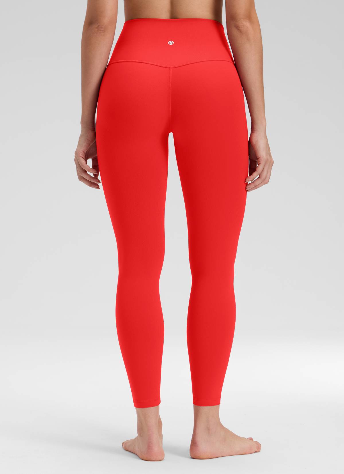 CRZ YOGA - Quần legging yoga nữ kiểu cạp cao không đường may phía trước, thiết kế " Butterluxe ", chiều dài 25 inch, màu đỏ đậm