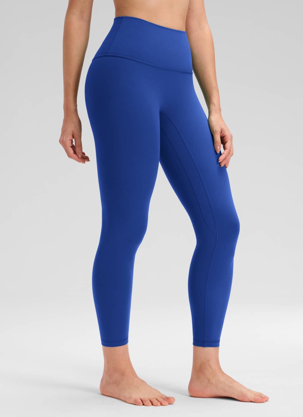 CRZ YOGA Quần legging yoga cao cạp dành cho nữ, không đường may phía trước, kiểu " Butterluxe ", chiều dài 25 inch, màu xanh sóng