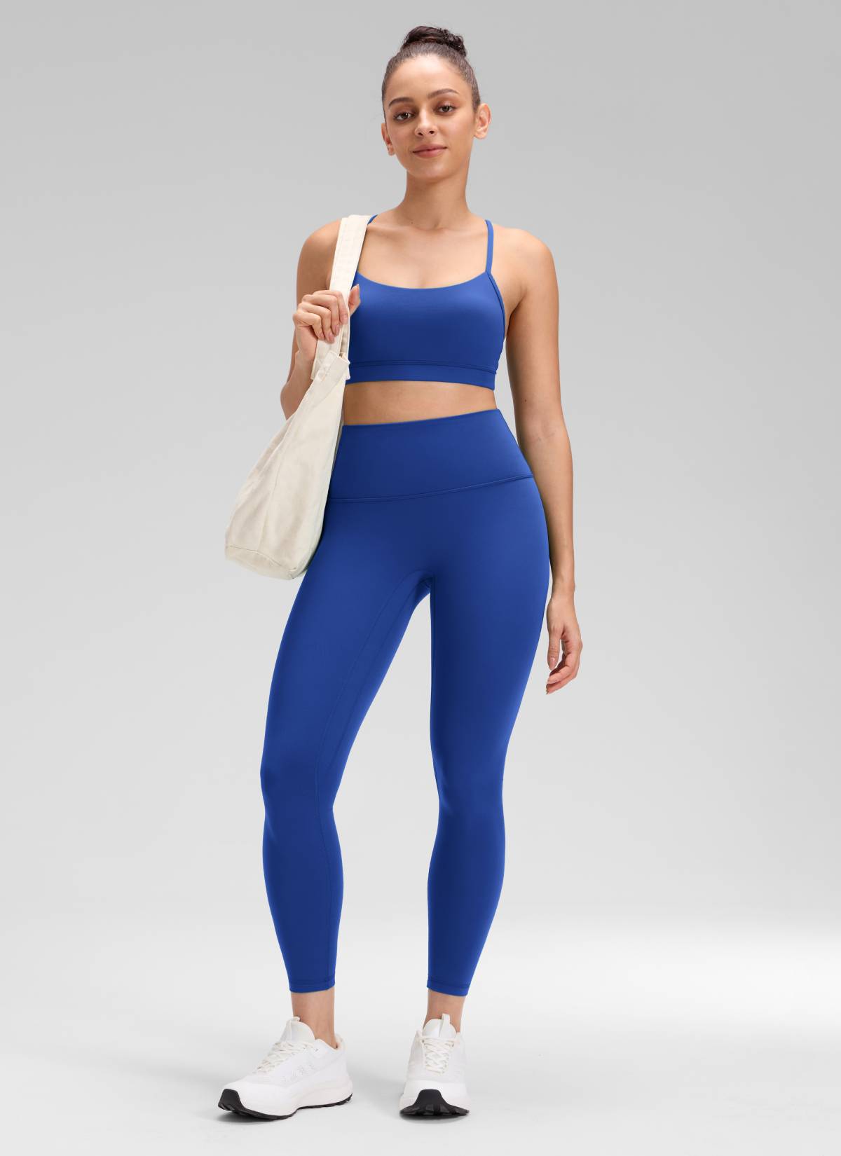 CRZ YOGA Quần legging yoga cao cạp dành cho nữ, không đường may phía trước, kiểu " Butterluxe ", chiều dài 25 inch, màu xanh sóng