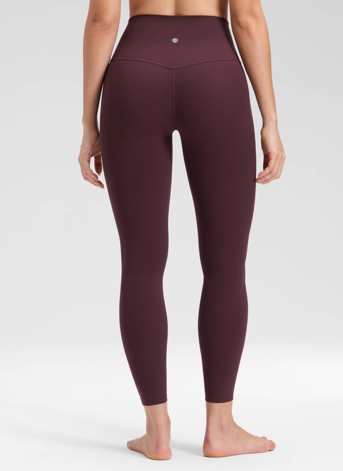 CRZ YOGA Quần legging yoga cao cạp dành cho nữ, kiểu " Butterluxe ", không đường may phía trước, chiều dài 25 inch, màu Ripe Plum