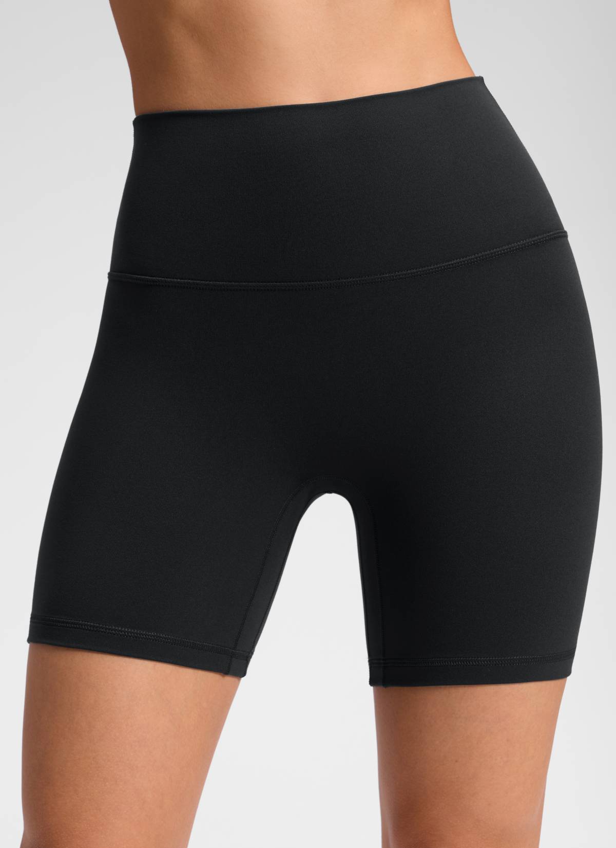 CRZ YOGA Quần short yoga cạp cao dành cho nữ " Butterluxe " không đường may phía trước, cỡ 6