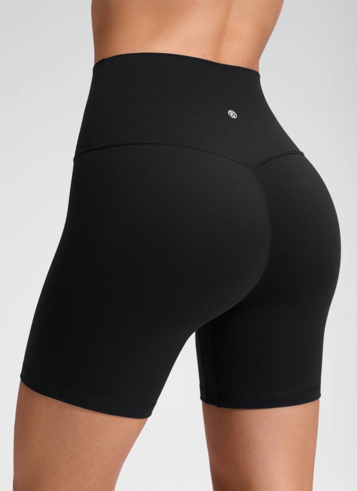 CRZ YOGA Quần short yoga cạp cao dành cho nữ " Butterluxe " không đường may phía trước, cỡ 6