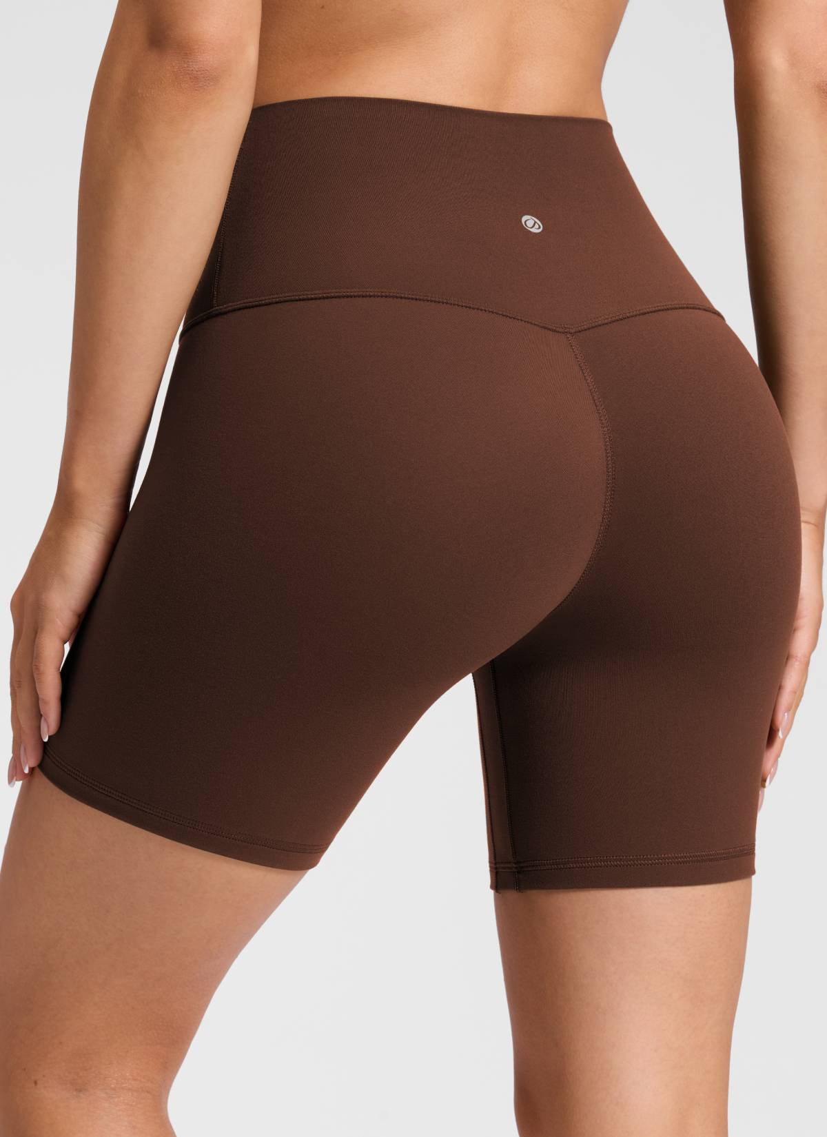 CRZ YOGA Quần short yoga cạp cao dành cho nữ " Butterluxe " không đường may phía trước, cỡ 6