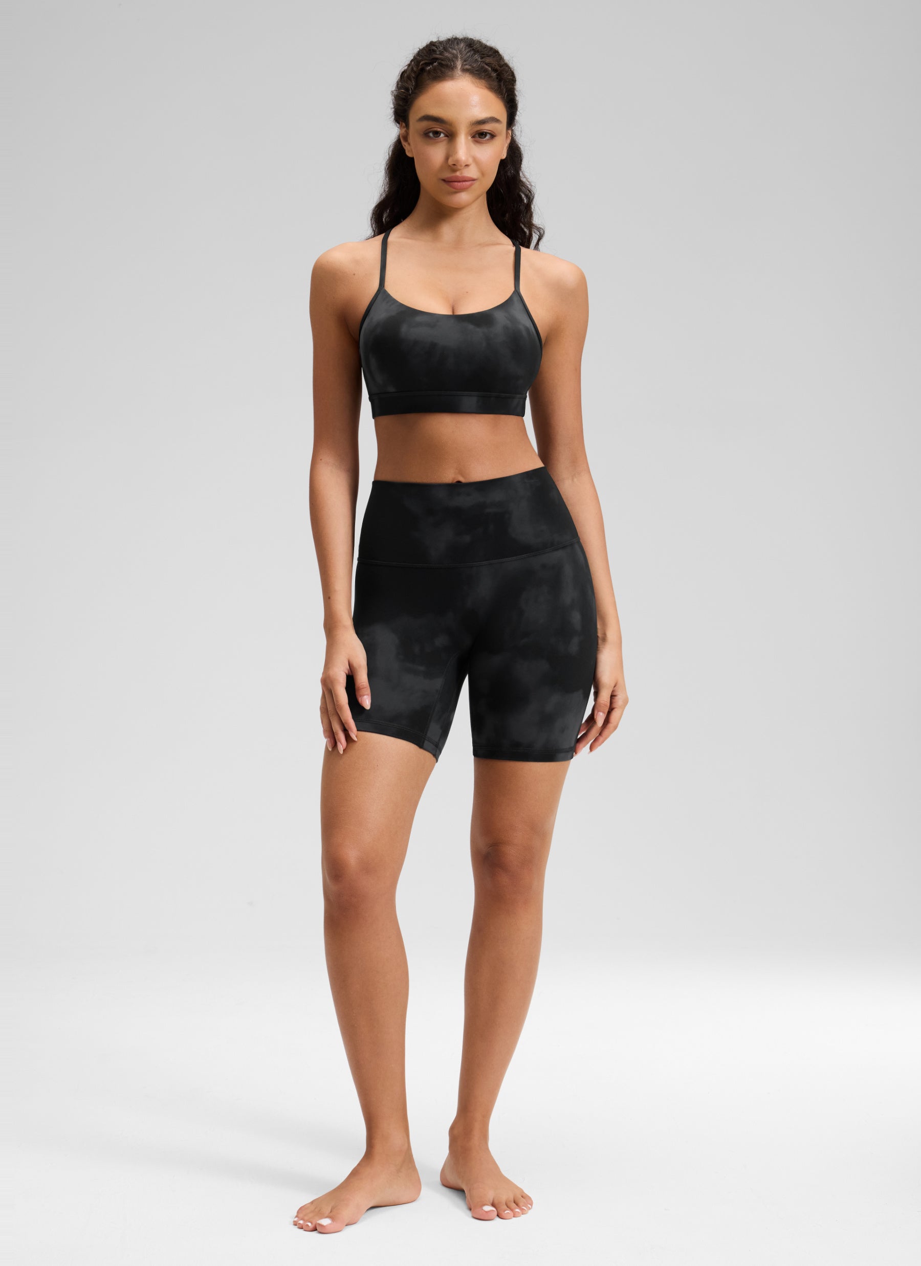 CRZ YOGA Quần short yoga cạp cao dành cho nữ " Butterluxe " không đường may phía trước, cỡ 6