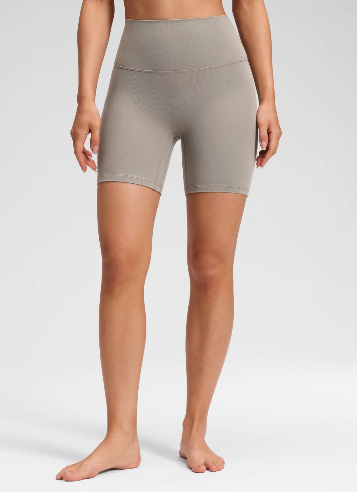 CRZ YOGA Quần short yoga cạp cao dành cho nữ " Butterluxe " không đường may phía trước, cỡ 6