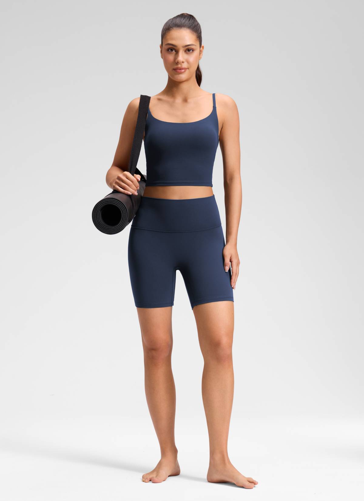 CRZ YOGA Quần short yoga cạp cao dành cho nữ " Butterluxe " không đường may phía trước, cỡ 6