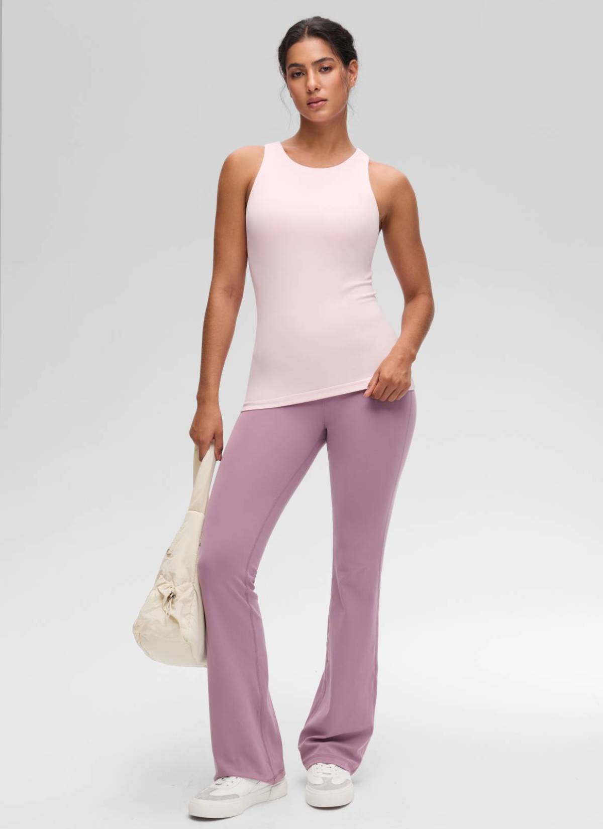 Áo thun yoga nữ CRZ YOGA kiểu ôm sát, cổ cao, lưng khoét sâu, in hình " Butterluxe ", màu hồng dâu tây