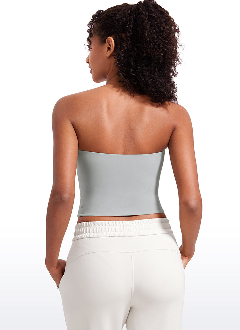 CRZ YOGA Áo thun nữ dáng ôm, không dây, họa tiết hoa văn “ Butterluxe ” màu Sterling