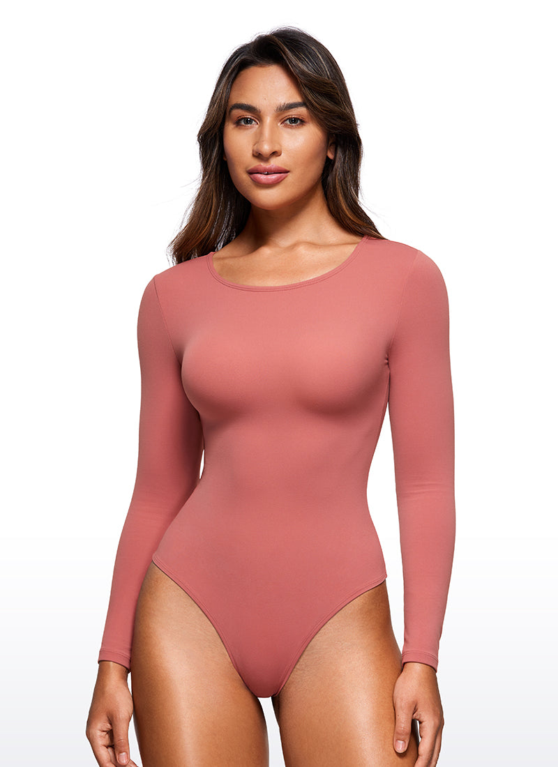 CRZ YOGA - Áo liền quần yoga nữ ôm sát, cổ tròn, tay dài - Mẫu Briar Rose