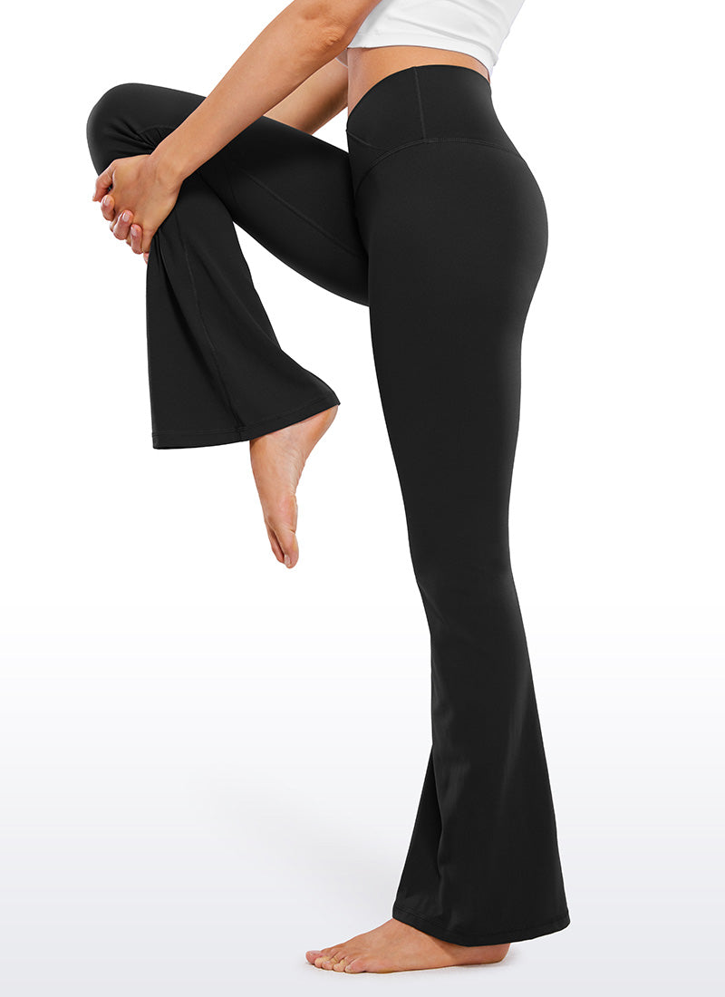 CRZ YOGA Quần legging nữ kiểu chéo chữ V, cạp cao, ống loe, họa tiết “ Butterluxe ” cỡ 29