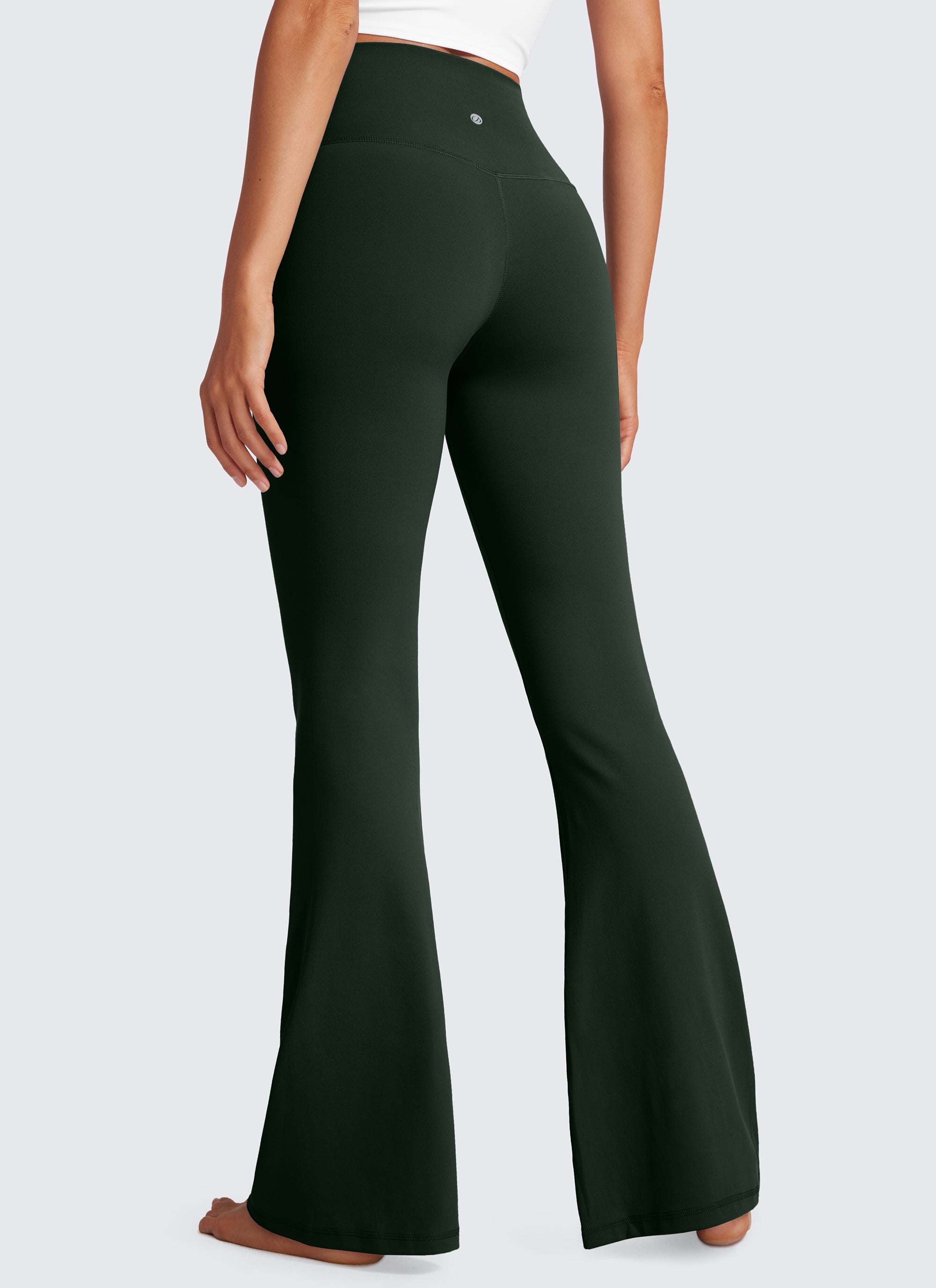 CRZ YOGA Quần legging nữ kiểu chéo chữ V, cạp cao, ống loe, họa tiết “ Butterluxe ” cỡ 29