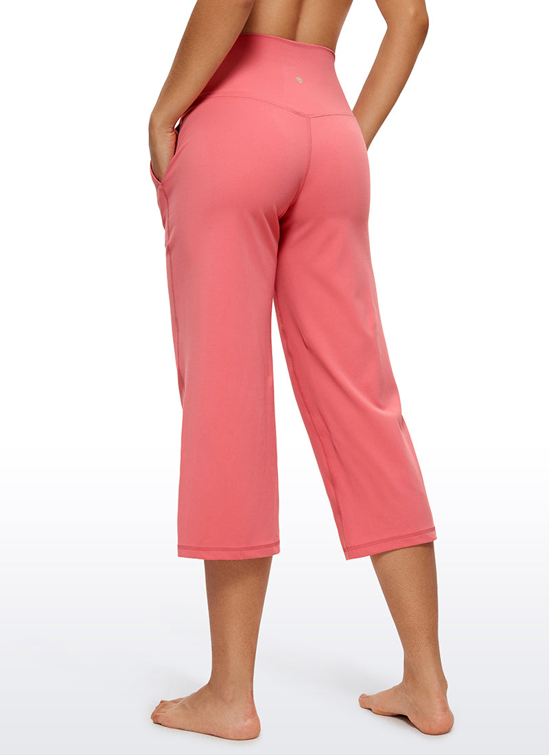 Quần nữ CRZ YOGA kiểu “ Butterluxe ” cạp cao, ống rộng, có túi, cỡ 23 inch, màu Raspberry Sorbet