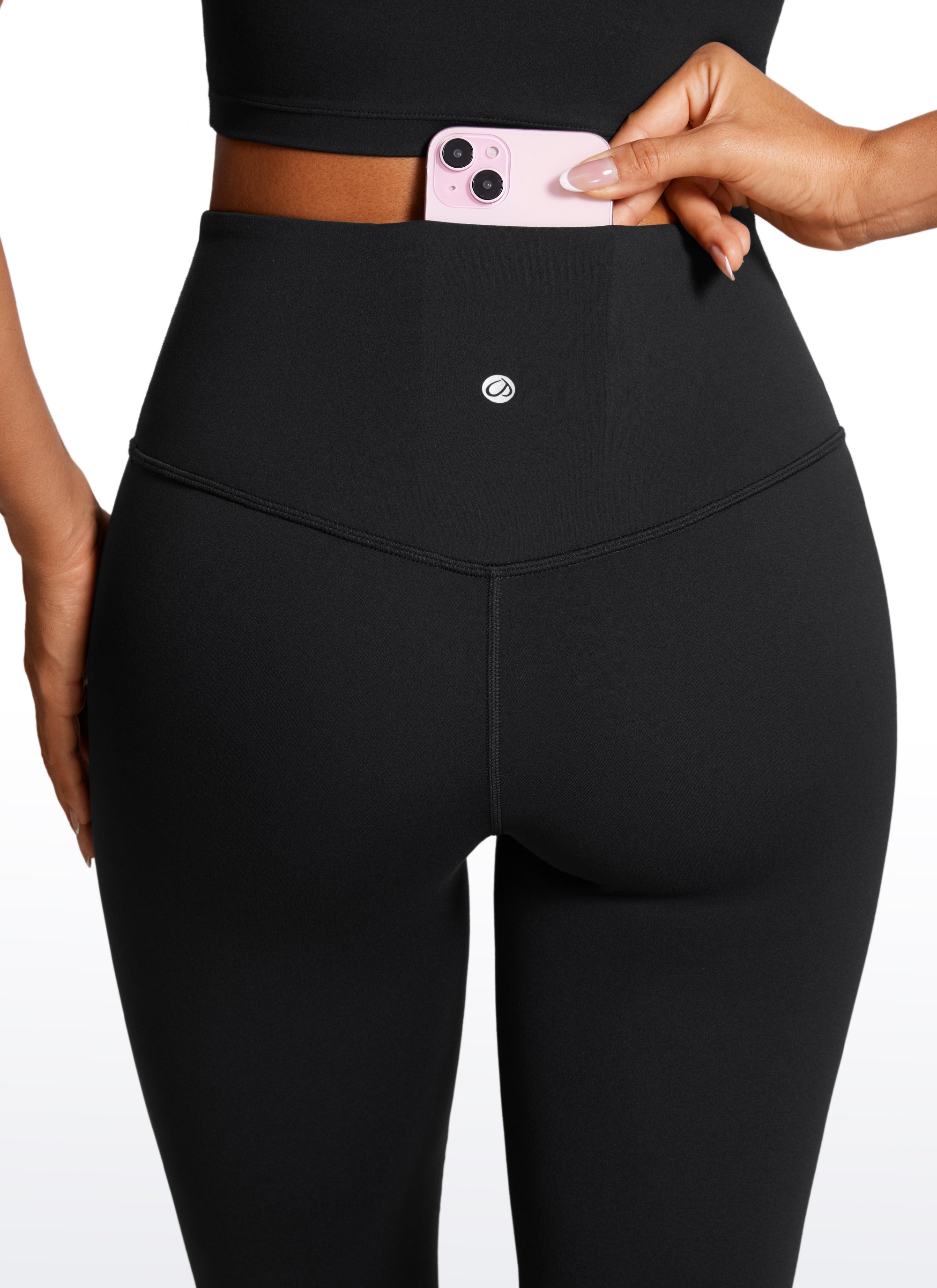 Butterluxe Quần legging cạp cao, ống loe rộng, kiểu bootcut, có túi, cỡ 23