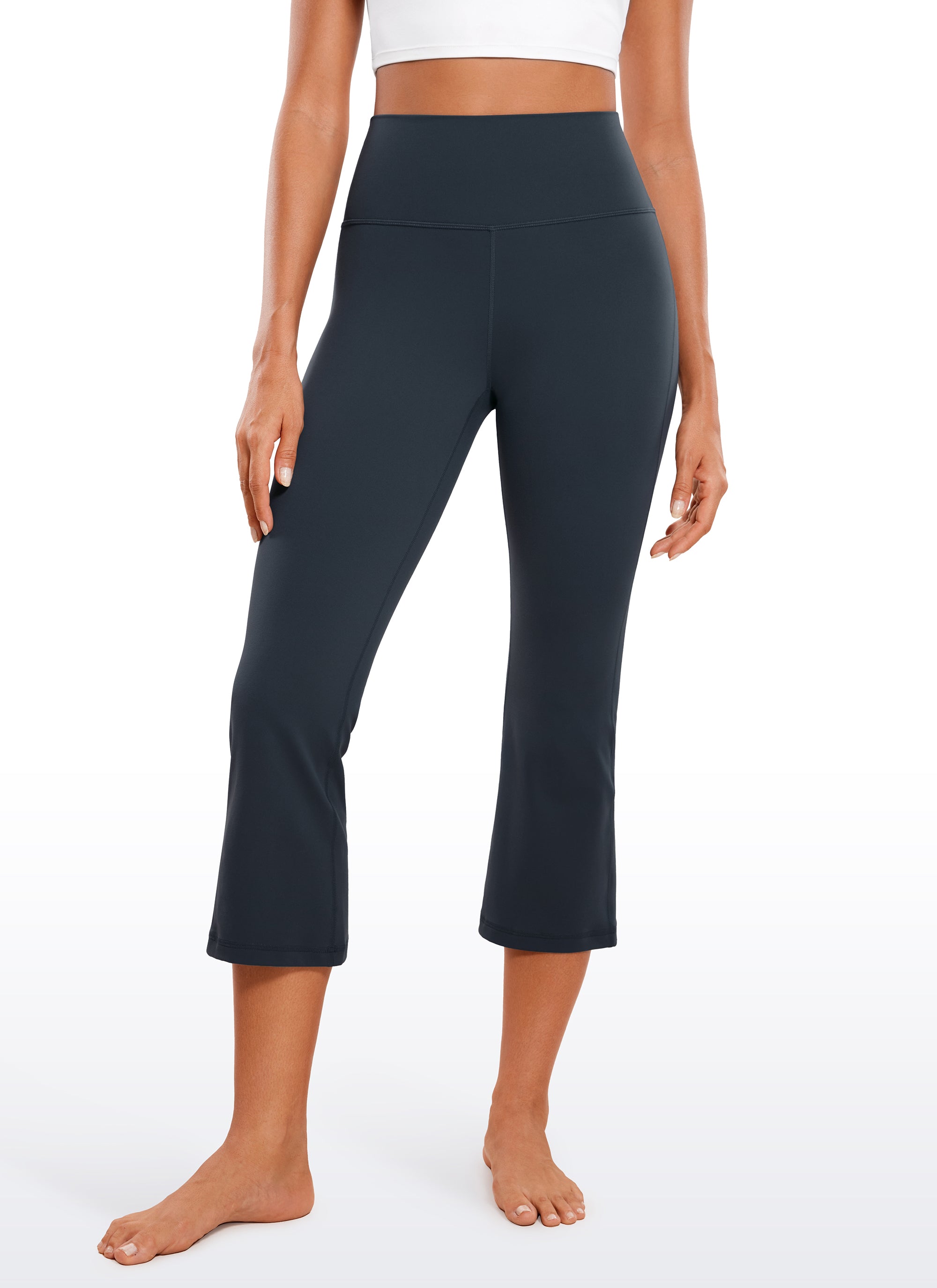 Butterluxe Quần legging cạp cao, ống loe rộng, kiểu bootcut, có túi, cỡ 23