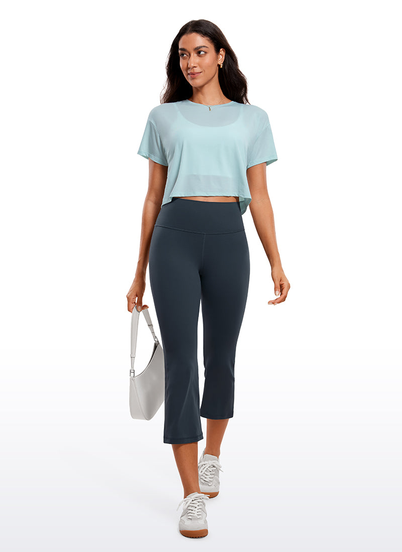 Butterluxe Quần legging cạp cao, ống loe rộng, kiểu bootcut, có túi, cỡ 23