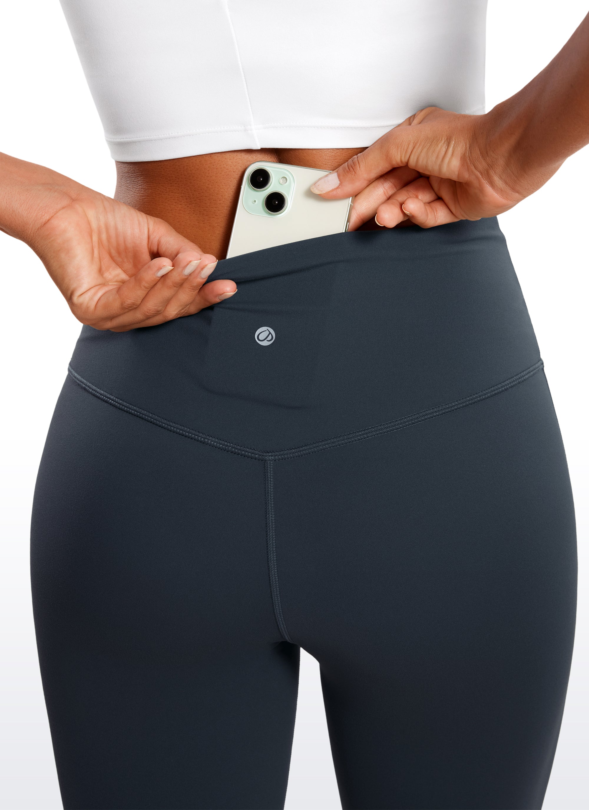 Butterluxe Quần legging cạp cao, ống loe rộng, kiểu bootcut, có túi, cỡ 23
