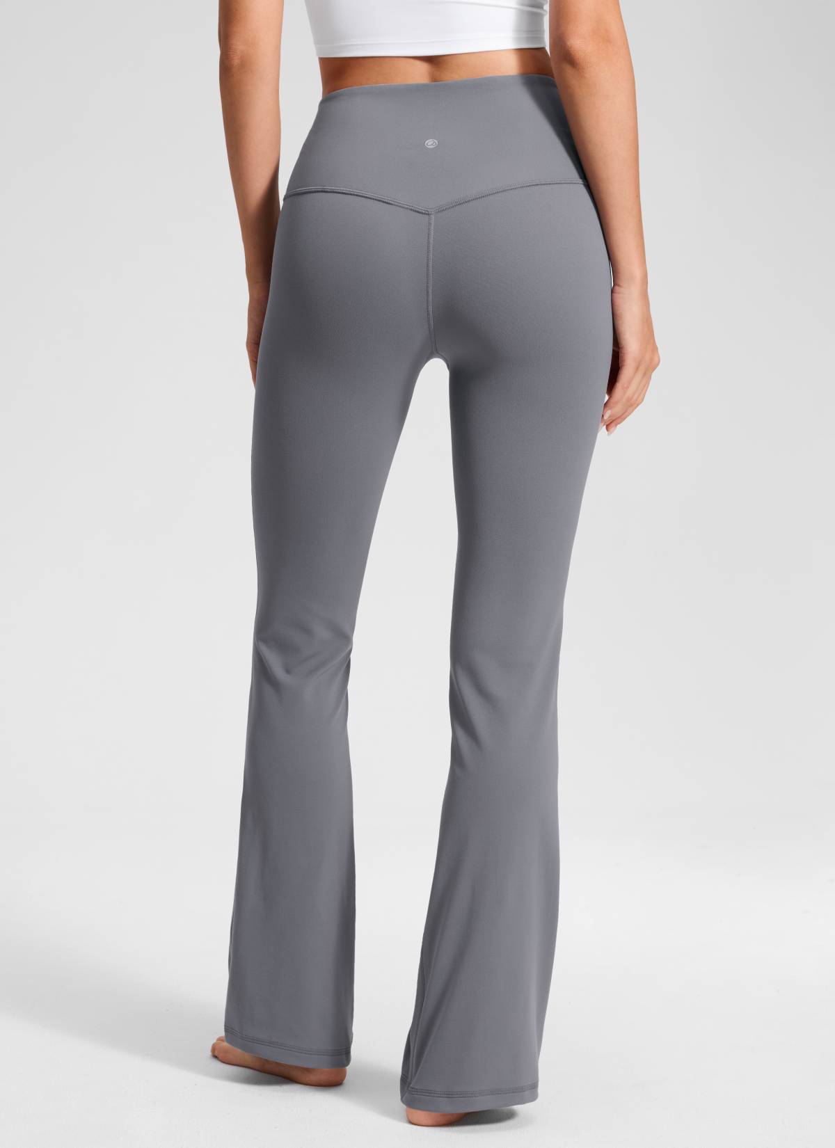 CRZ YOGA Quần legging yoga nữ cạp cao, kiểu ống loe có túi, chất liệu vải thun co giãn ( Butterluxe ), cỡ 29