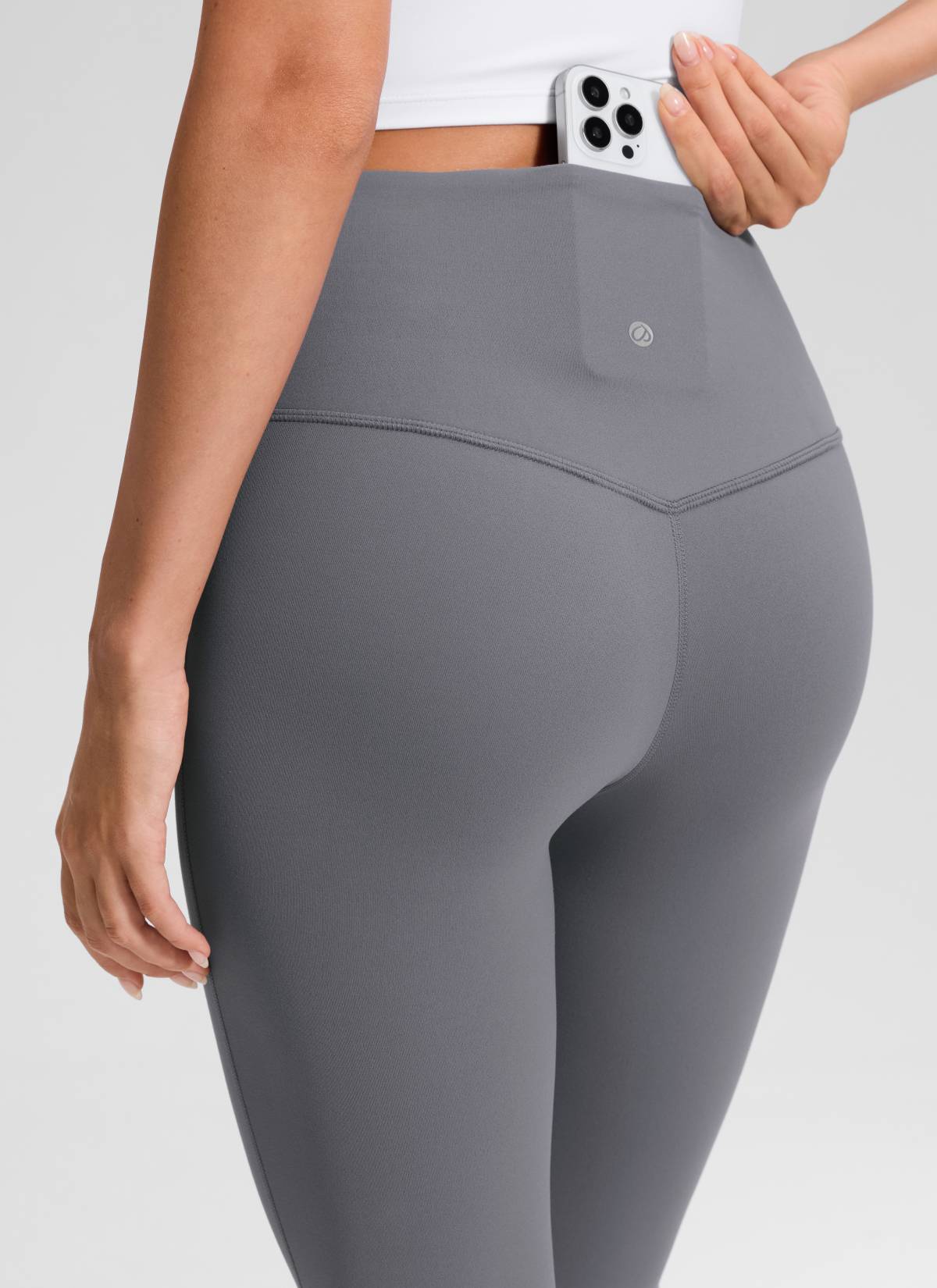 CRZ YOGA Quần legging yoga nữ cạp cao, kiểu ống loe có túi, chất liệu vải thun co giãn ( Butterluxe ), cỡ 29