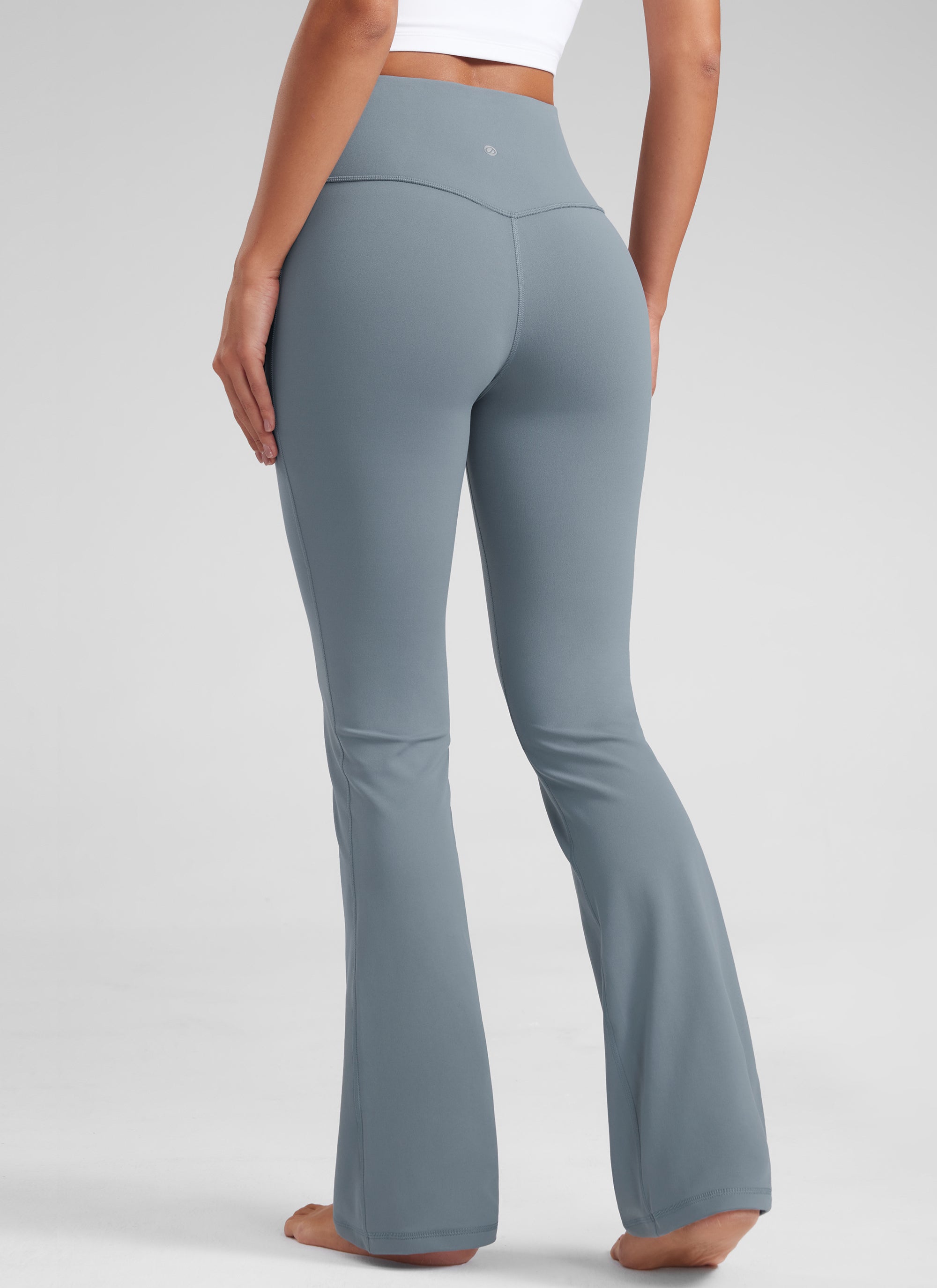 CRZ YOGA Quần legging yoga nữ cạp cao, kiểu ống loe có túi, chất liệu vải thun co giãn ( Butterluxe ), cỡ 29