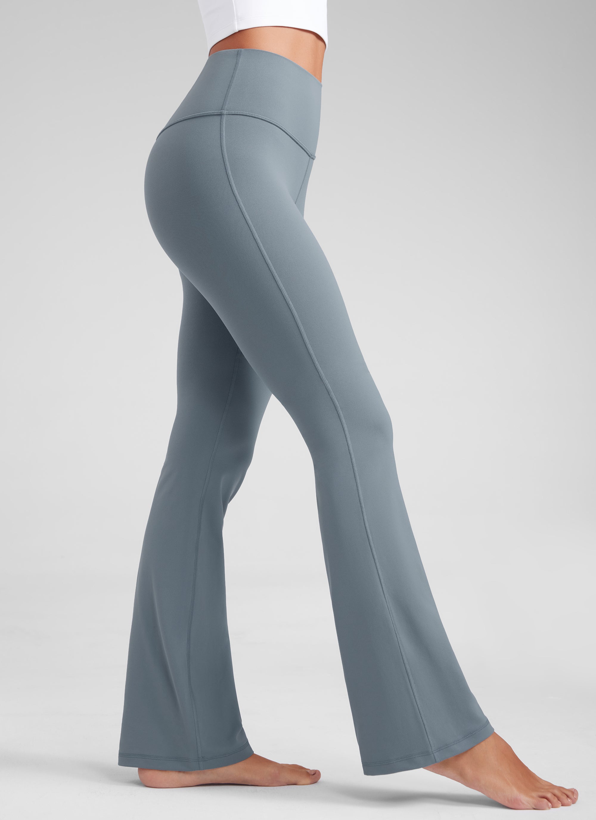 CRZ YOGA Quần legging yoga nữ cạp cao, kiểu ống loe có túi, chất liệu vải thun co giãn ( Butterluxe ), cỡ 29