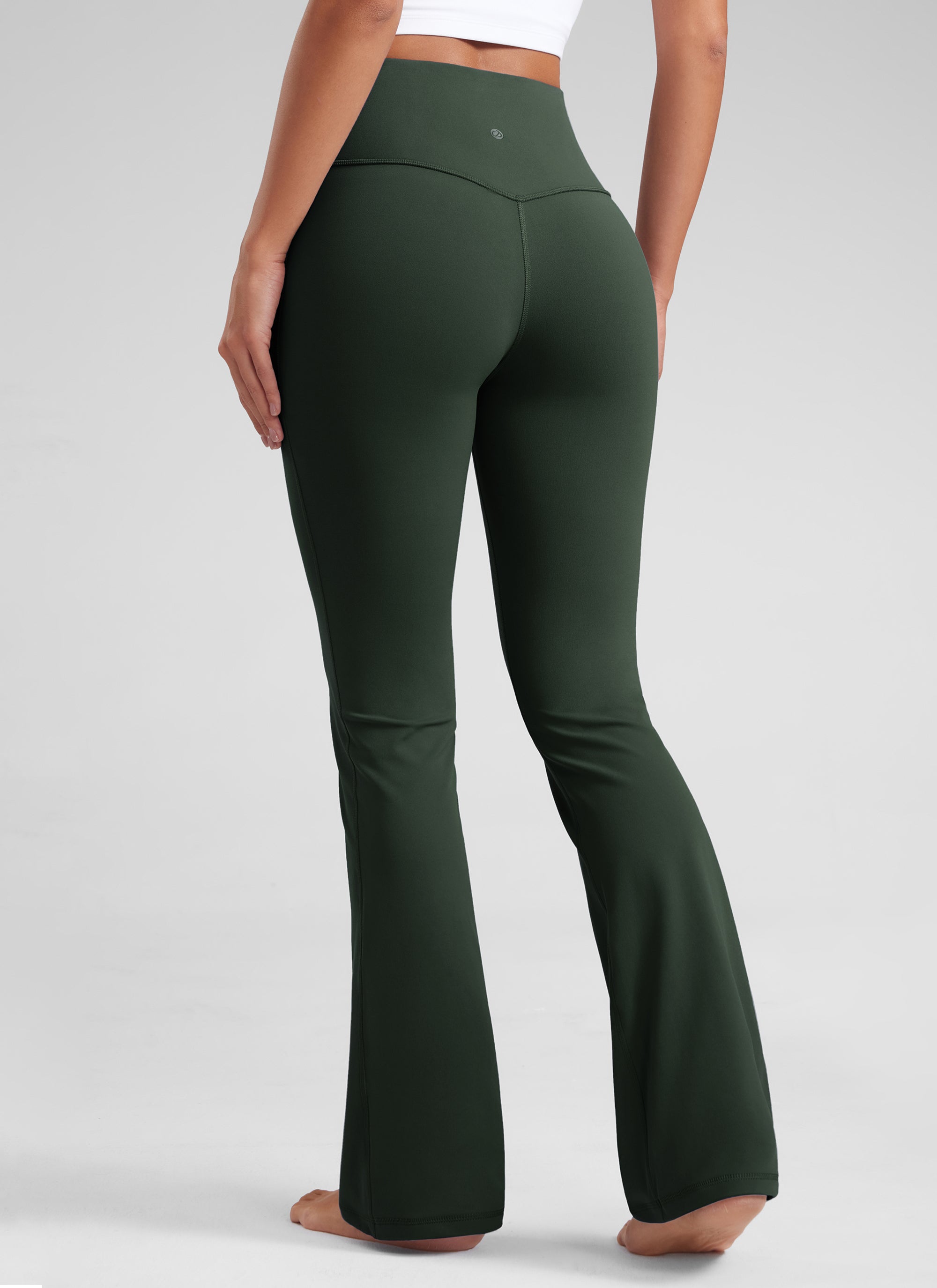 CRZ YOGA Quần legging yoga nữ cạp cao, kiểu ống loe có túi, chất liệu vải thun co giãn ( Butterluxe ), cỡ 29