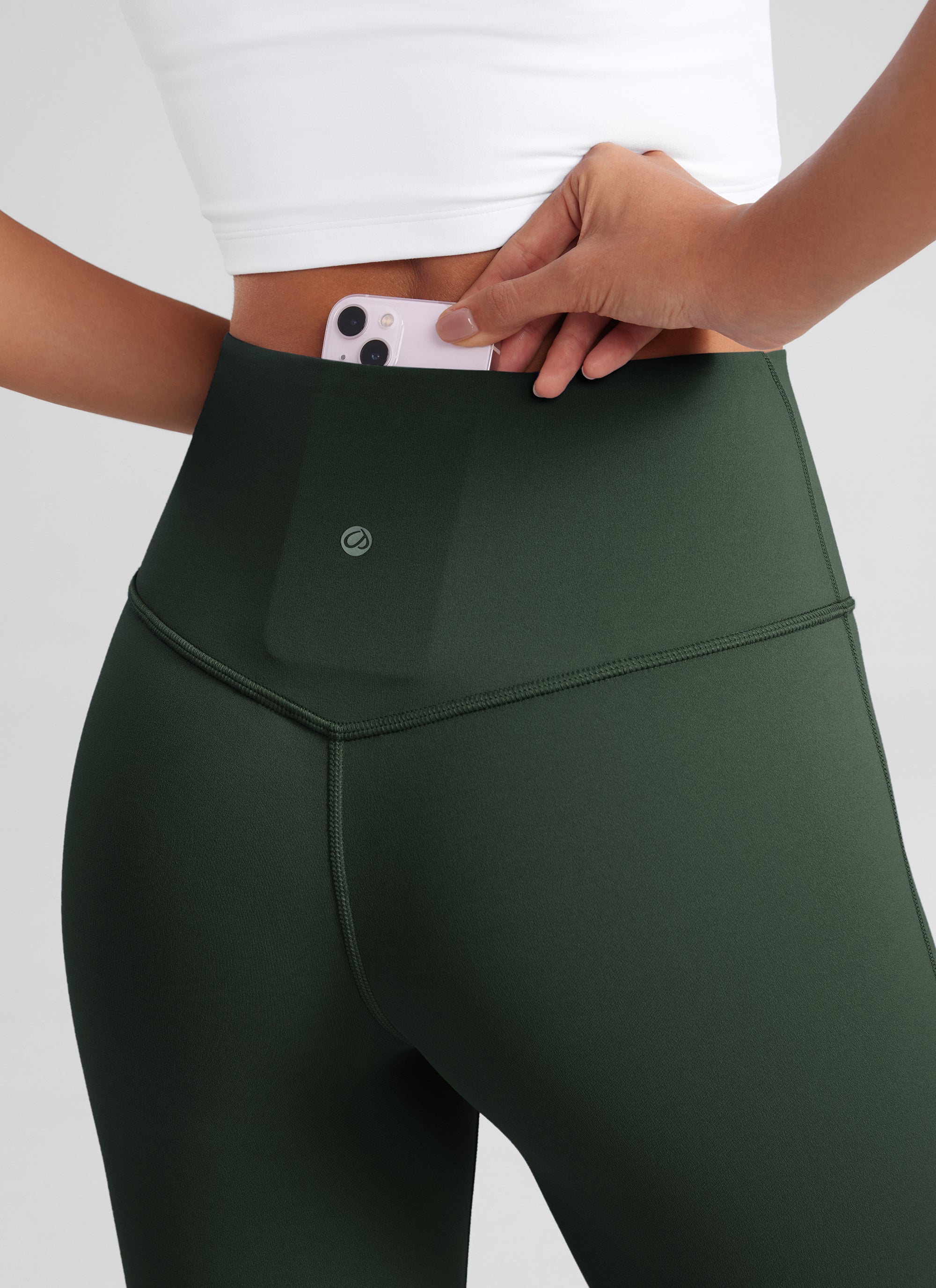 CRZ YOGA Quần legging yoga nữ cạp cao, kiểu ống loe có túi, chất liệu vải thun co giãn ( Butterluxe ), cỡ 29
