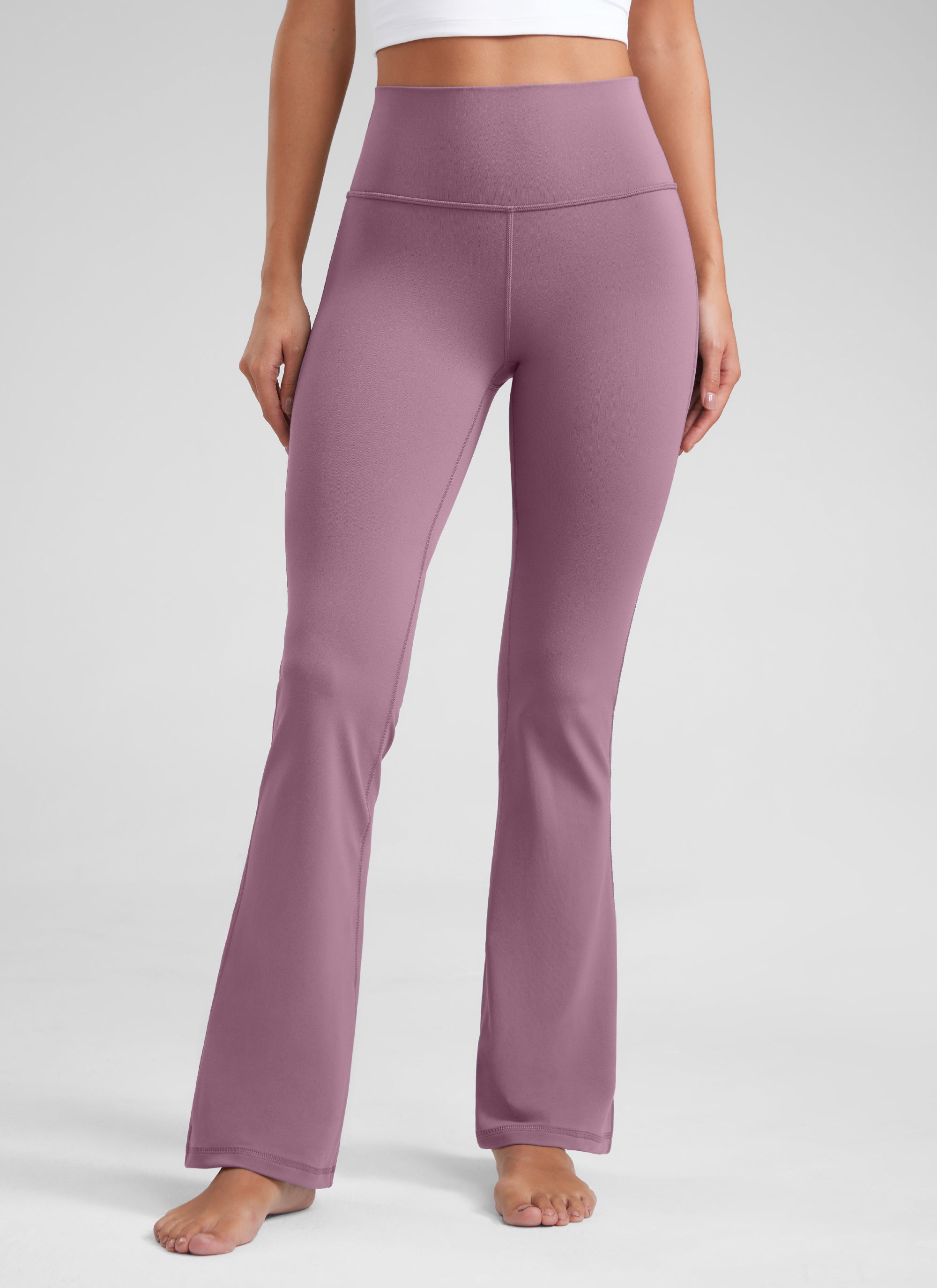 CRZ YOGA Quần legging yoga nữ cạp cao, kiểu ống loe có túi, chất liệu vải Butterluxe , cỡ 29