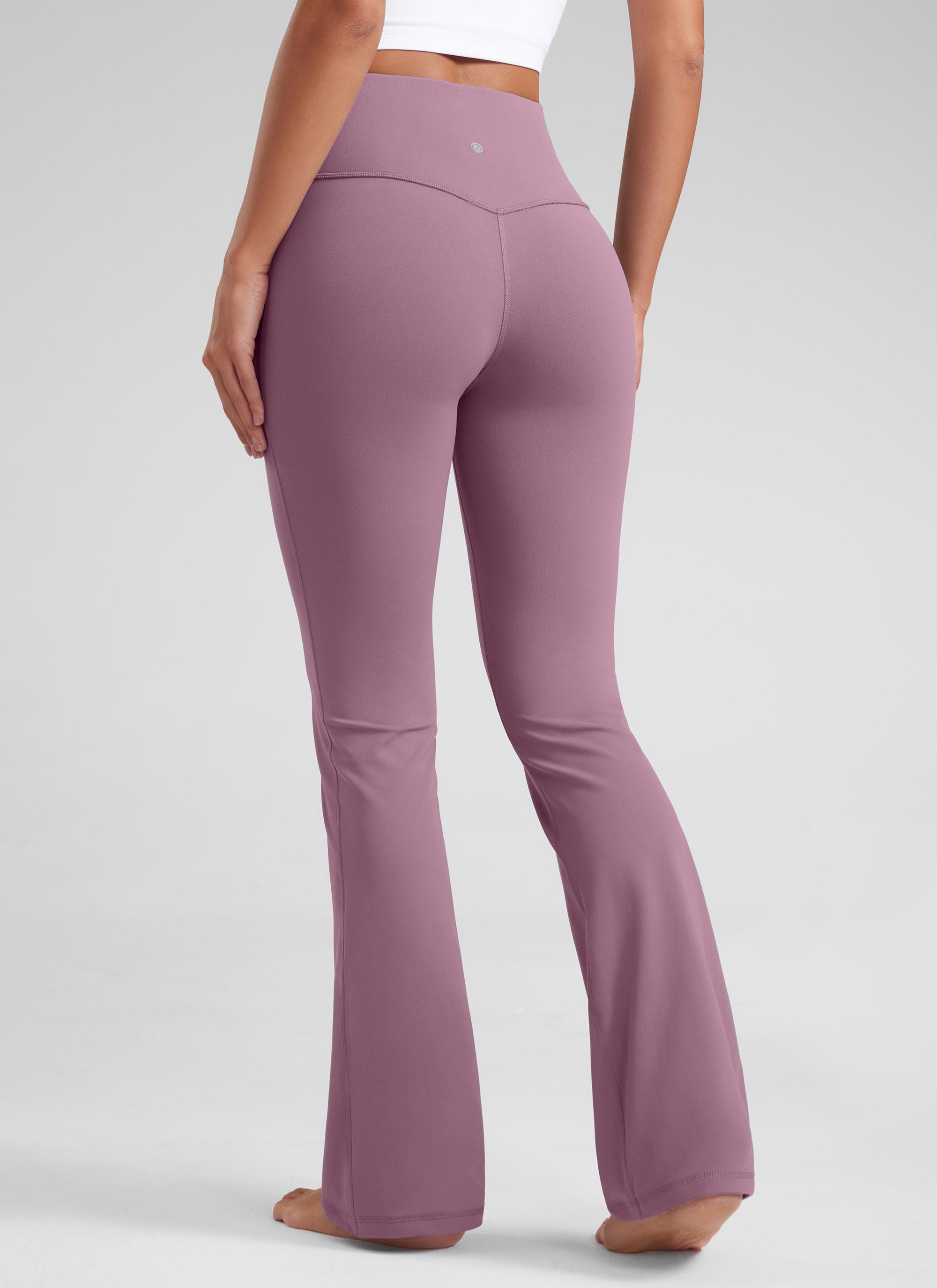 CRZ YOGA Quần legging yoga nữ cạp cao, kiểu ống loe có túi, chất liệu vải Butterluxe , cỡ 29