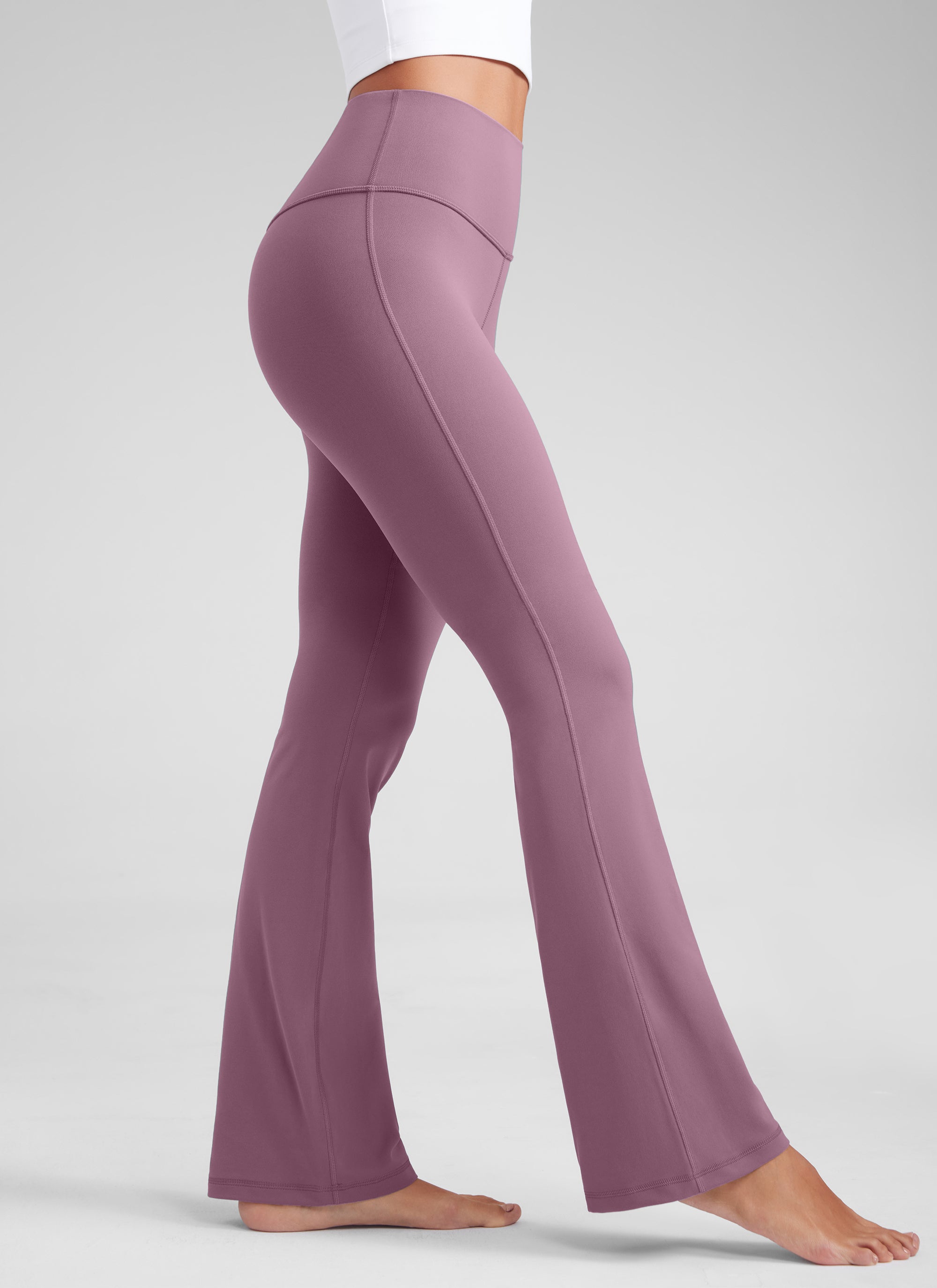 CRZ YOGA Quần legging yoga nữ cạp cao, kiểu ống loe có túi, chất liệu vải Butterluxe , cỡ 29