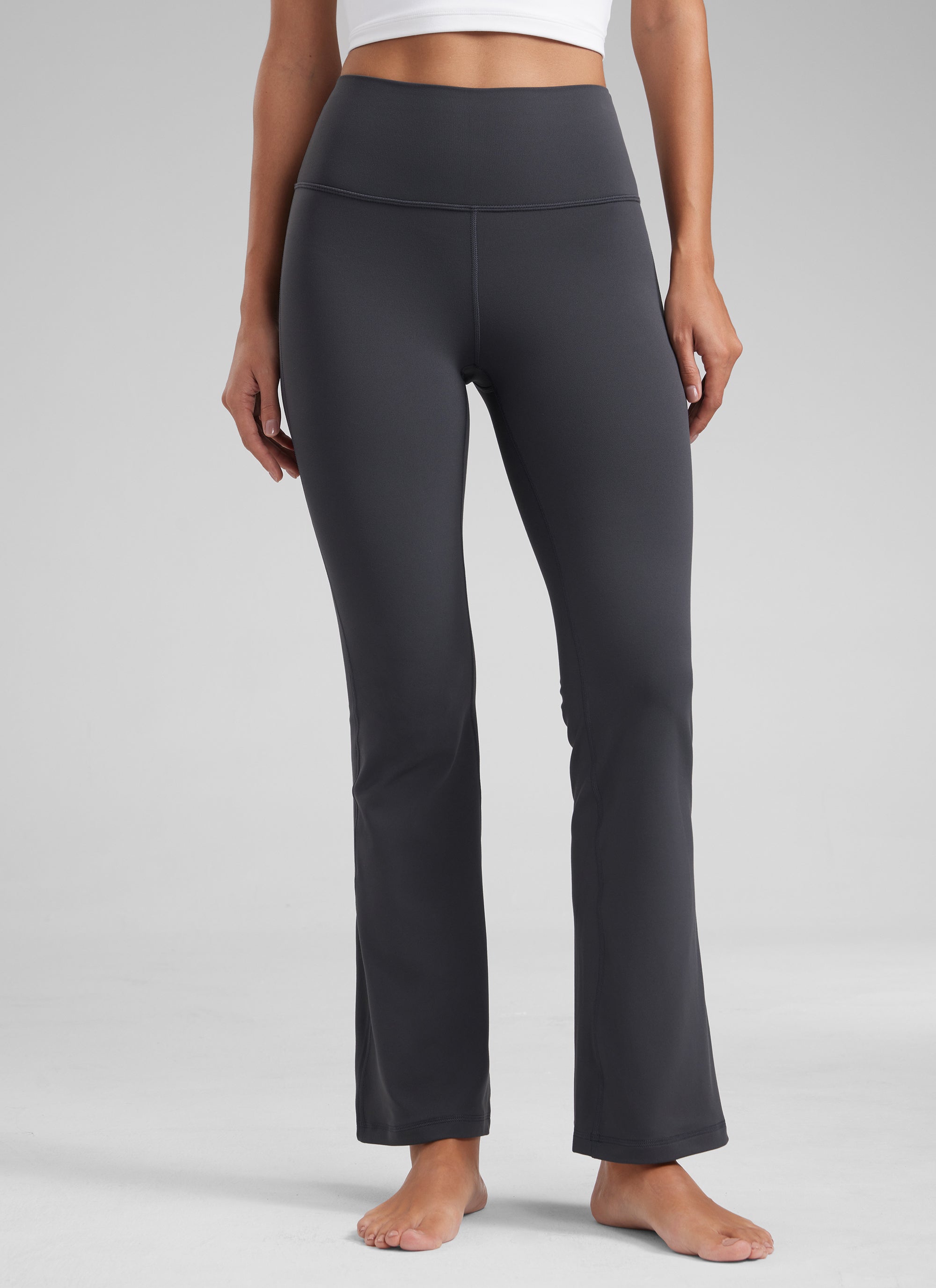 CRZ YOGA Quần legging yoga nữ cạp cao, kiểu ống loe có túi, chất liệu vải thun co giãn ( Butterluxe ), cỡ 29