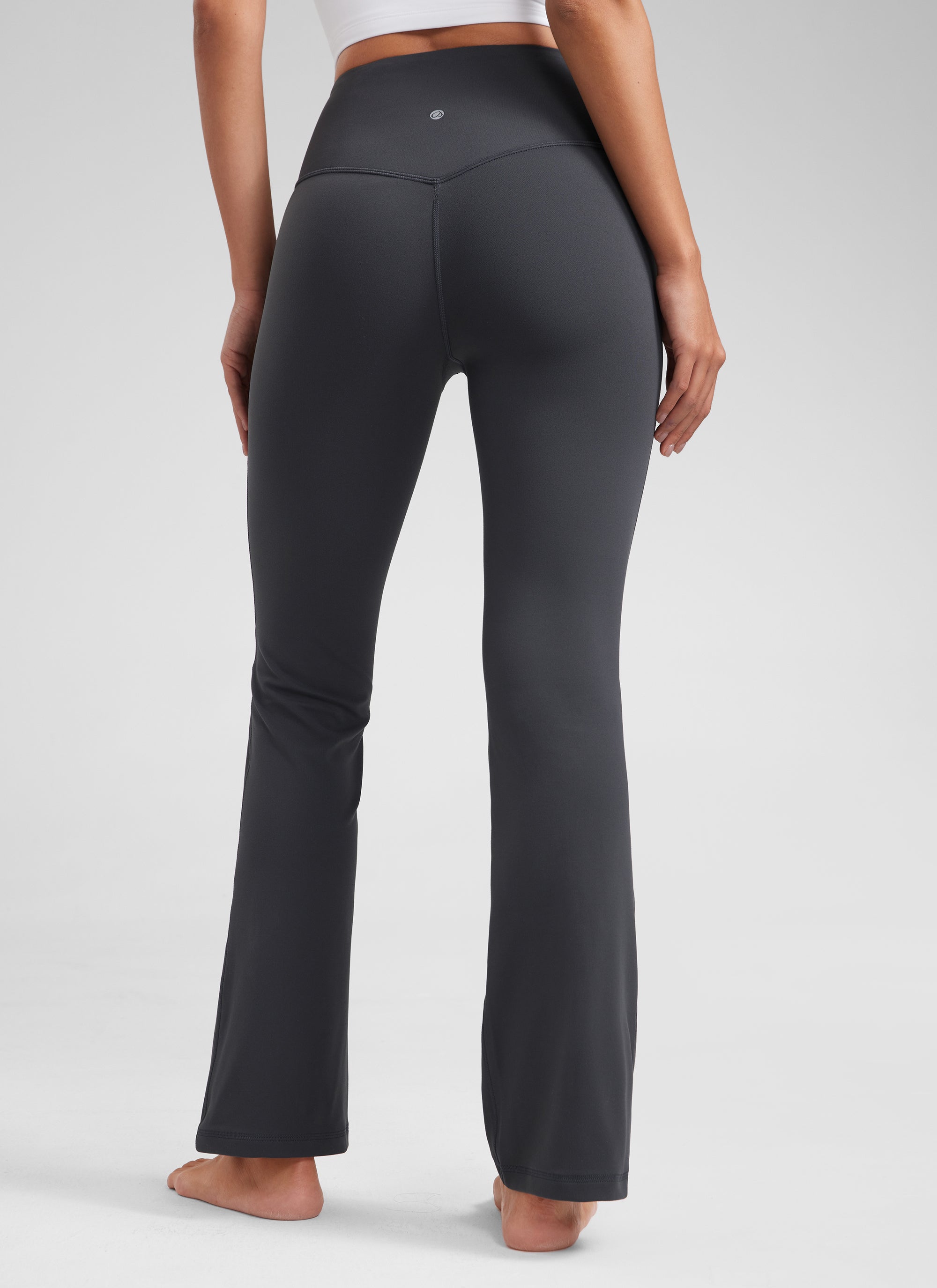 CRZ YOGA Quần legging yoga nữ cạp cao, kiểu ống loe có túi, chất liệu vải thun co giãn ( Butterluxe ), cỡ 29