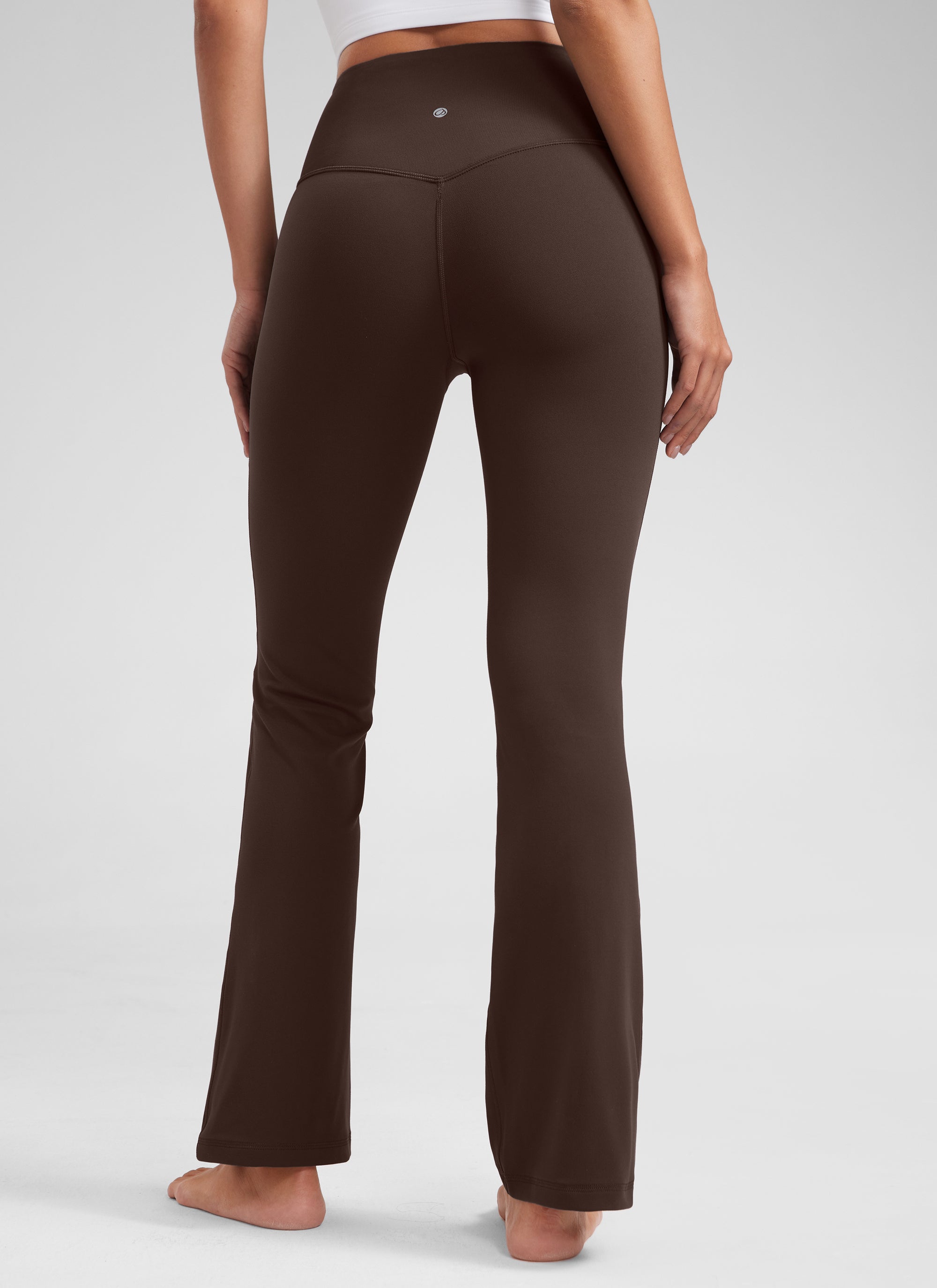CRZ YOGA Quần legging yoga nữ cạp cao, kiểu ống loe có túi, chất liệu vải thun co giãn ( Butterluxe ), cỡ 29