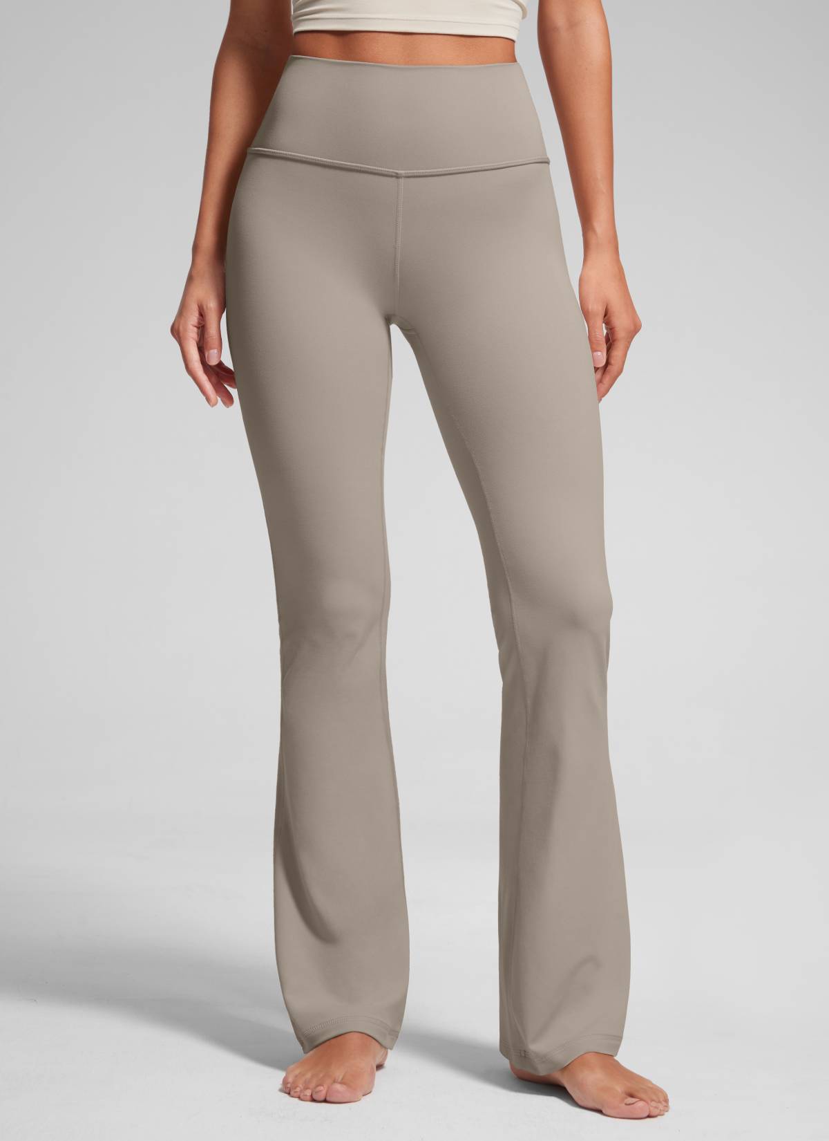 CRZ YOGA Quần legging yoga nữ cạp cao, kiểu ống loe có túi, chất liệu vải thun co giãn ( Butterluxe ), cỡ 29