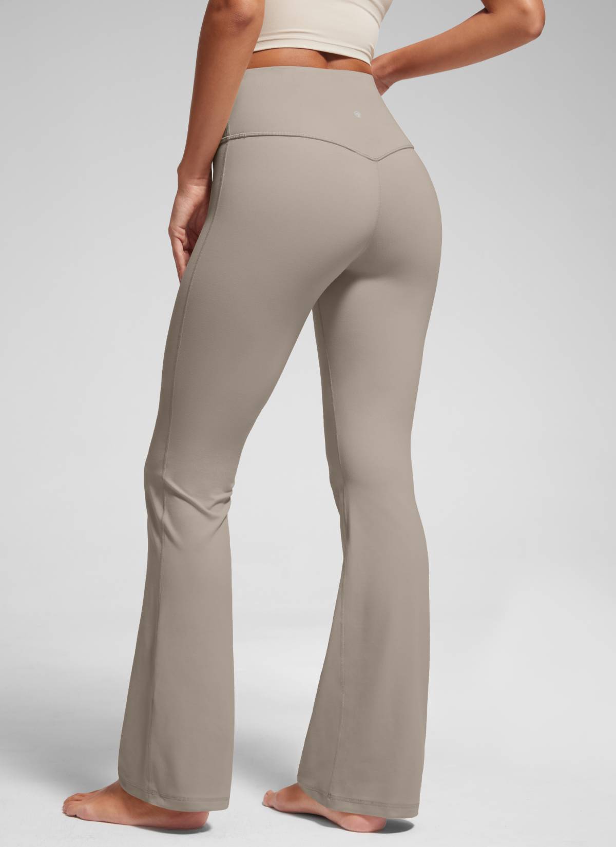 CRZ YOGA Quần legging yoga nữ cạp cao, kiểu ống loe có túi, chất liệu vải thun co giãn ( Butterluxe ), cỡ 29
