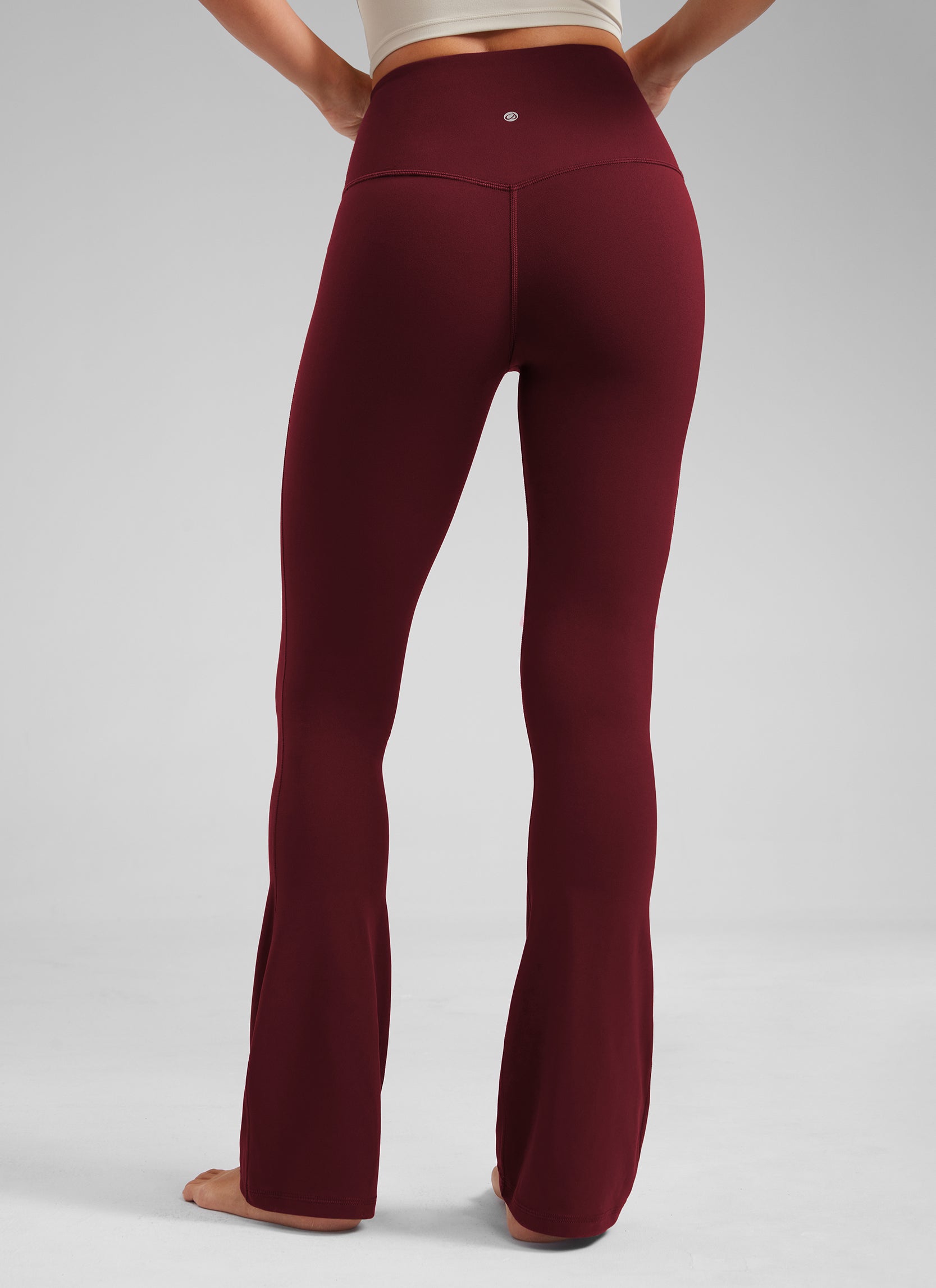 CRZ YOGA Nữ  Quần legging ống loe ngắn có túi, cạp cao, màu Butterluxe , cỡ 32
