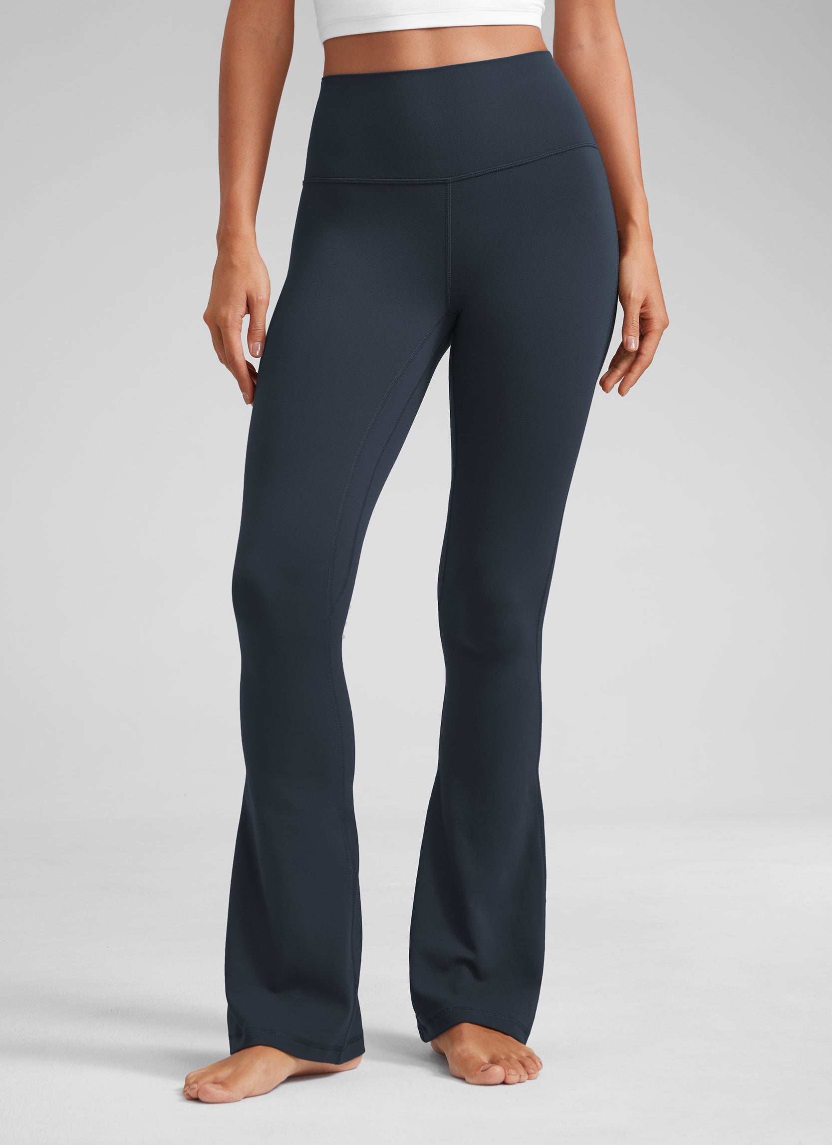 CRZ YOGA Nữ  Quần legging ống loe ngắn có túi, cạp cao, màu Butterluxe , cỡ 32