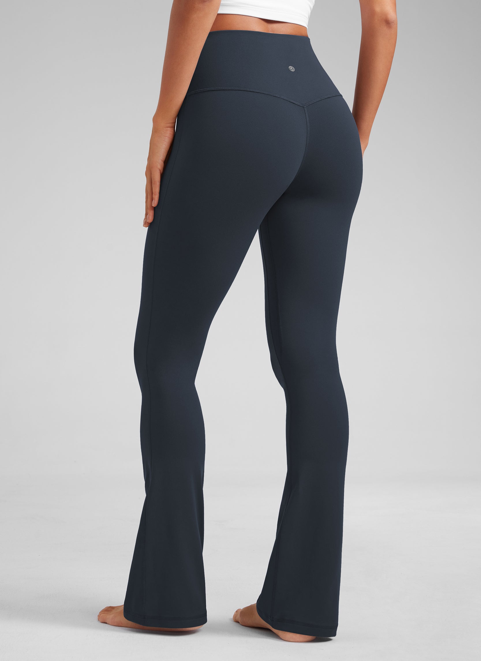 CRZ YOGA Nữ  Quần legging ống loe ngắn có túi, cạp cao, màu Butterluxe , cỡ 32
