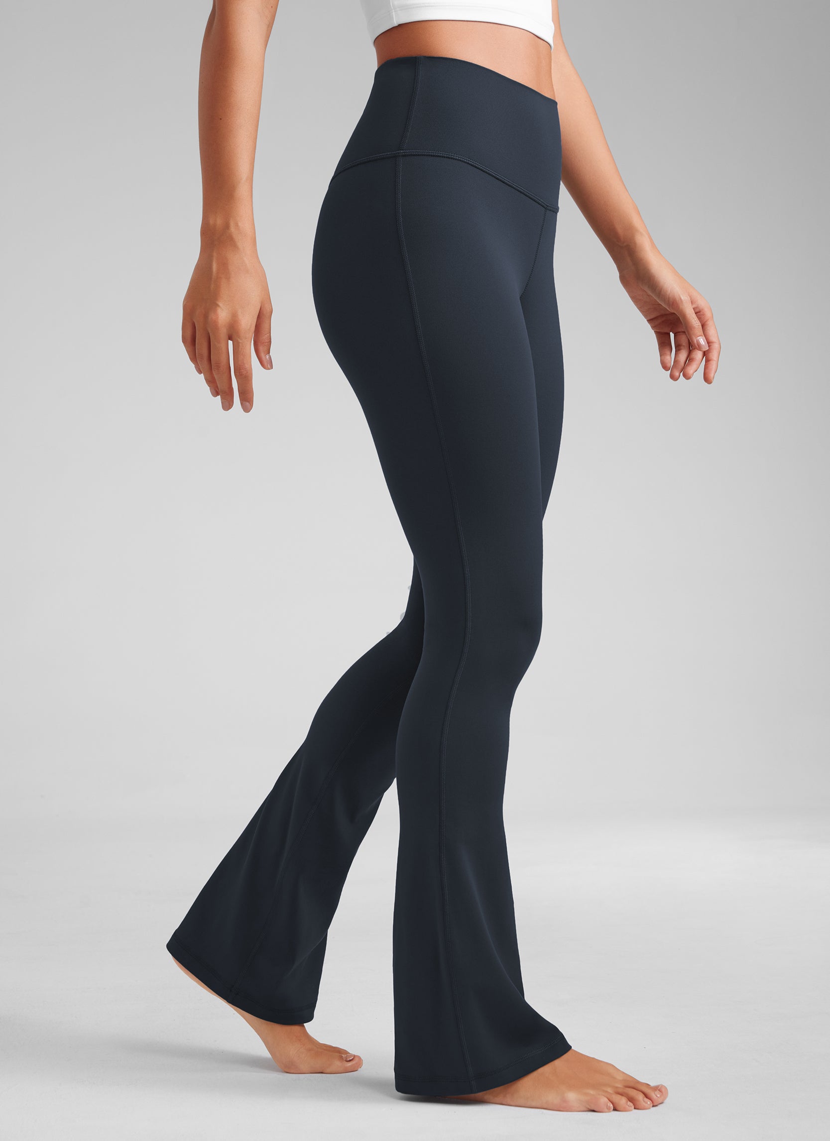 CRZ YOGA Nữ  Quần legging ống loe ngắn có túi, cạp cao, màu Butterluxe , cỡ 32