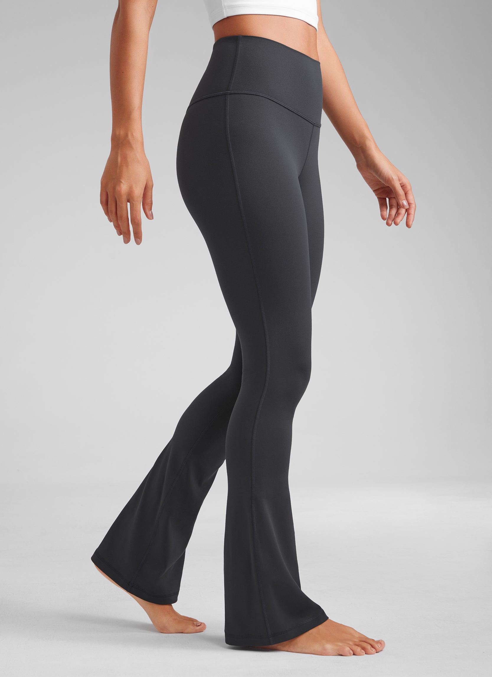 CRZ YOGA Nữ  Quần legging ống loe ngắn có túi, cạp cao, màu Butterluxe , cỡ 32