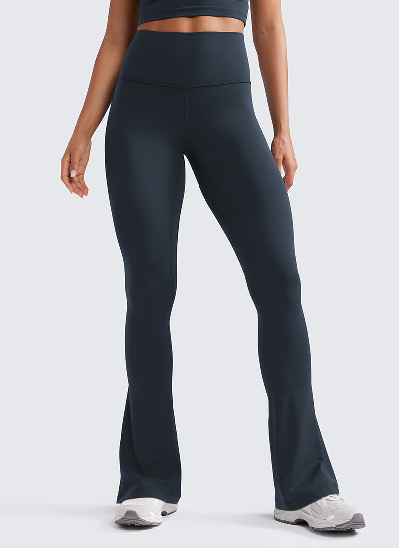 CRZ YOGA Nữ  Quần legging ống loe ngắn có túi, cạp cao, màu Butterluxe , cỡ 33