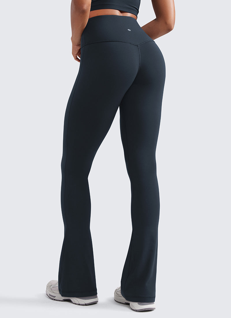CRZ YOGA Nữ  Quần legging ống loe ngắn có túi, cạp cao, màu Butterluxe , cỡ 33
