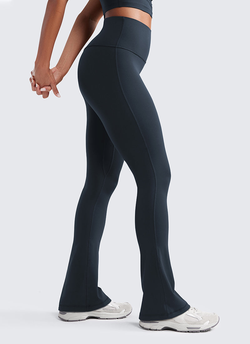 CRZ YOGA Nữ  Quần legging ống loe ngắn có túi, cạp cao, màu Butterluxe , cỡ 33