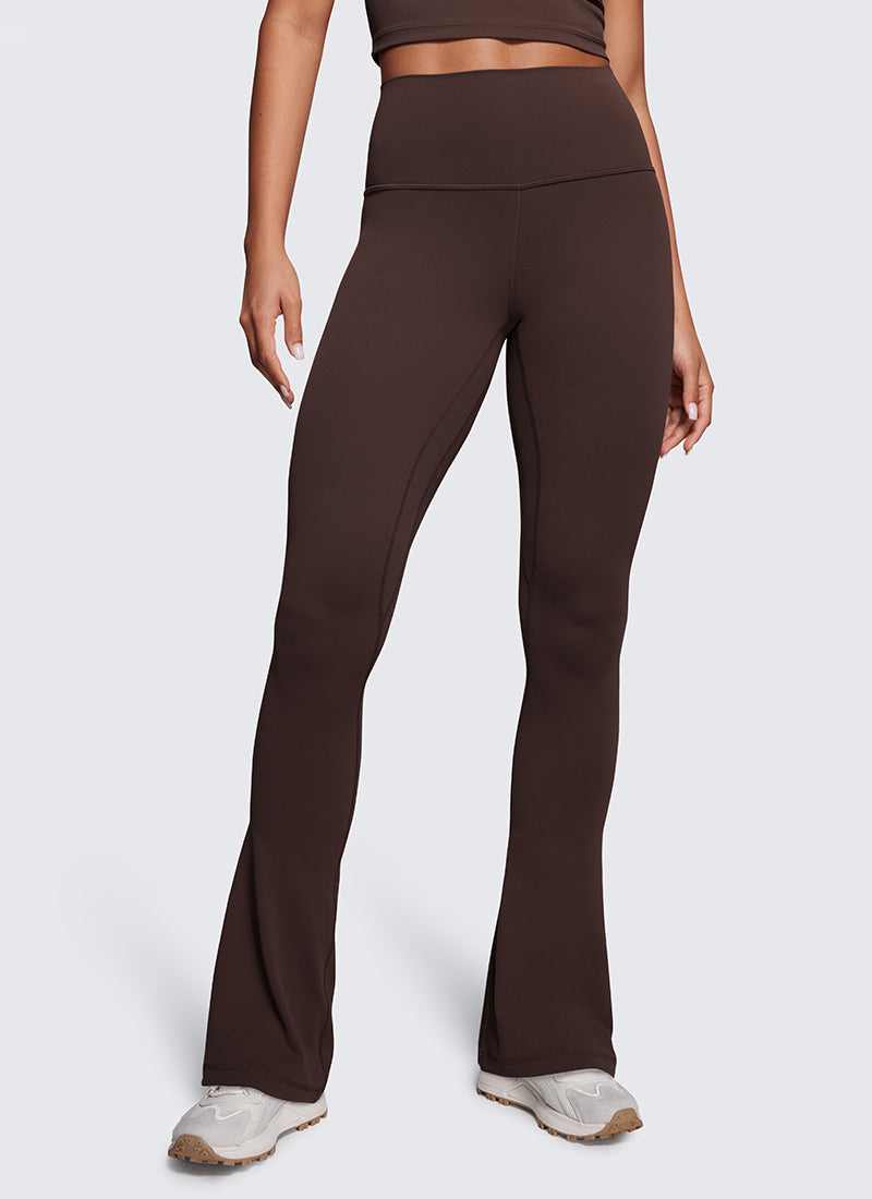 CRZ YOGA Nữ  Quần legging ống loe ngắn có túi, cạp cao, màu Butterluxe , cỡ 33