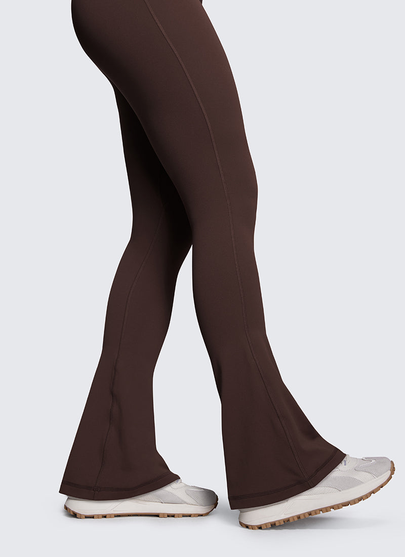 CRZ YOGA Nữ  Quần legging ống loe ngắn có túi, cạp cao, màu Butterluxe , cỡ 33