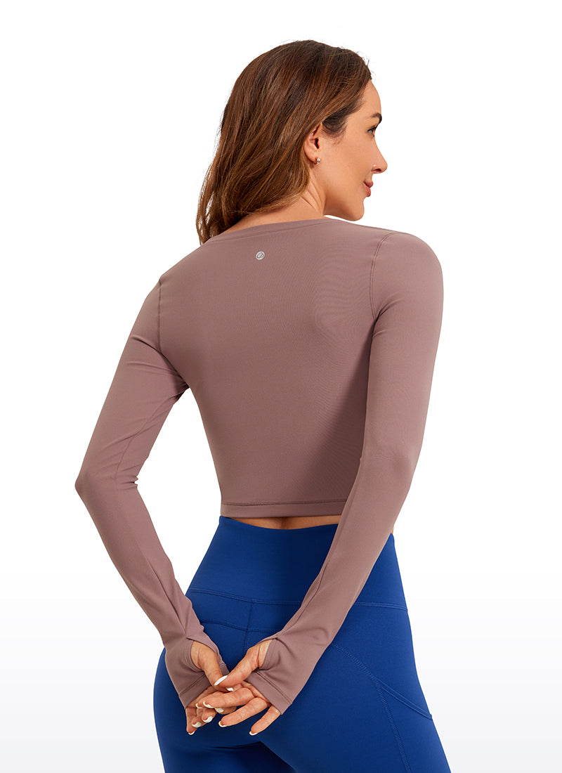 CRZ YOGA Quần legging yoga tay dài Butterluxe dành cho nữ, màu Mauve