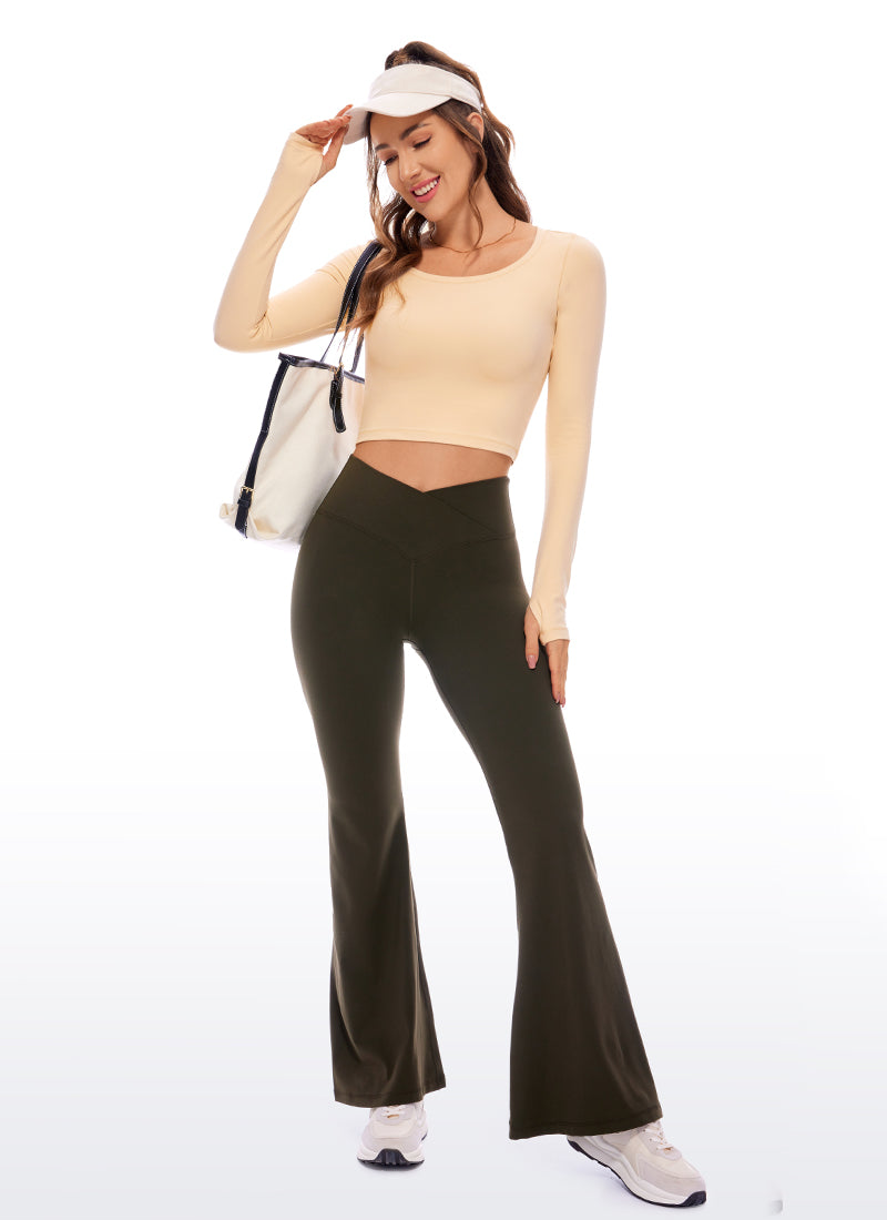 CRZ YOGA Quần legging yoga tay dài Butterluxe dành cho nữ màu Tan Milkshake
