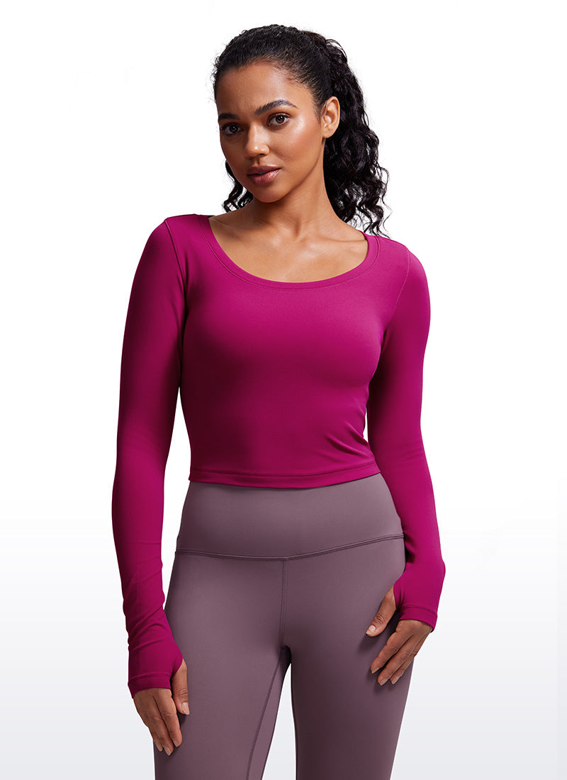 CRZ YOGA Quần legging yoga tay dài Butterluxe dành cho nữ Màu Magenta Purple