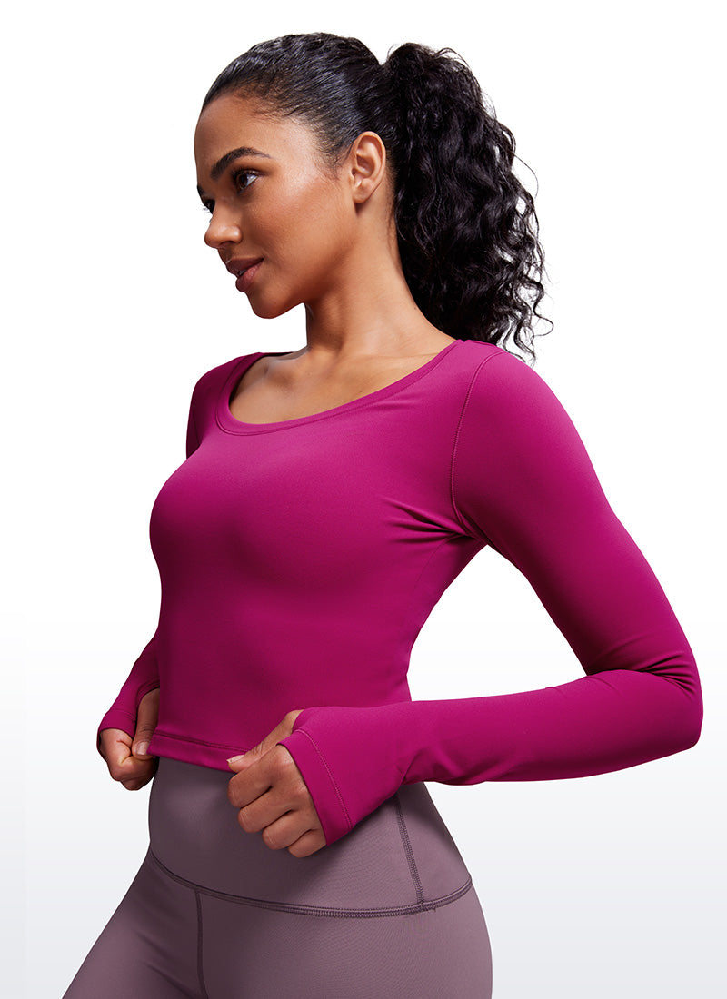 CRZ YOGA Quần legging yoga tay dài Butterluxe dành cho nữ Màu Magenta Purple